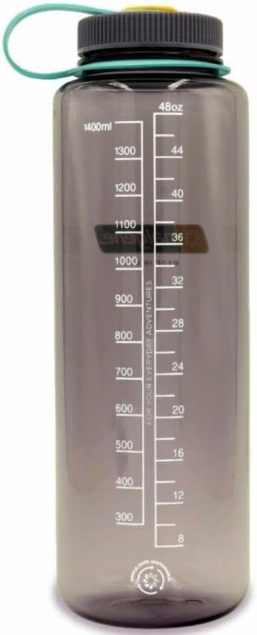 Nalgene Sustain Tritan BPA-Free Water  Made with Material Derived from 50% Plastic Waste (using ISCC certified mass balance), 48 OZ, Wide Mouth, Aubergine - QJCM