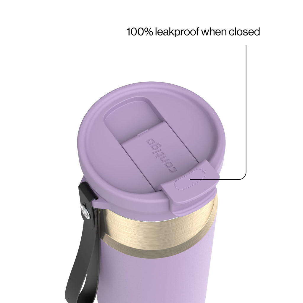Contigo DualSip 24 oz Leakproof Insulated Water Bottle with Carrying Strap and 2-Way Lid - KUMW