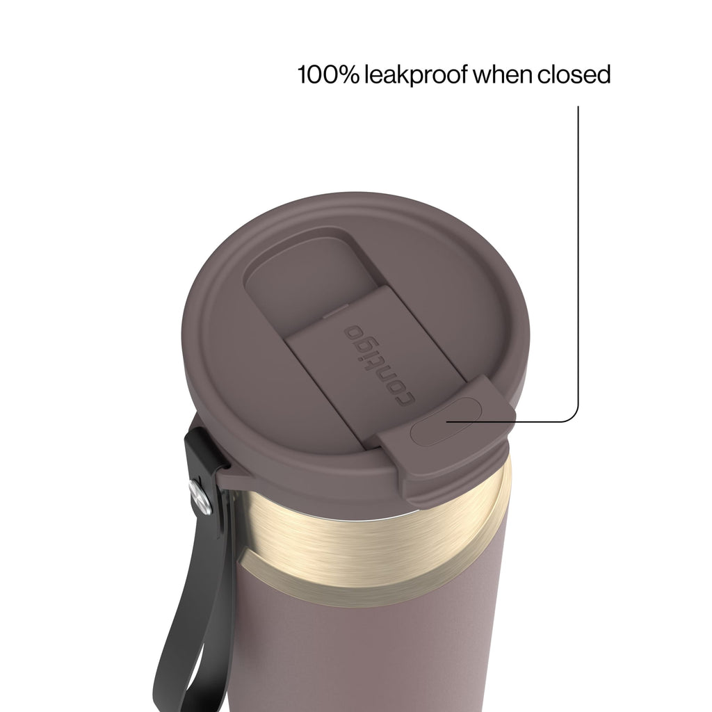 Contigo DualSip 24 oz Leakproof Insulated Water Bottle with Carrying Strap and 2-Way Lid - KUMW