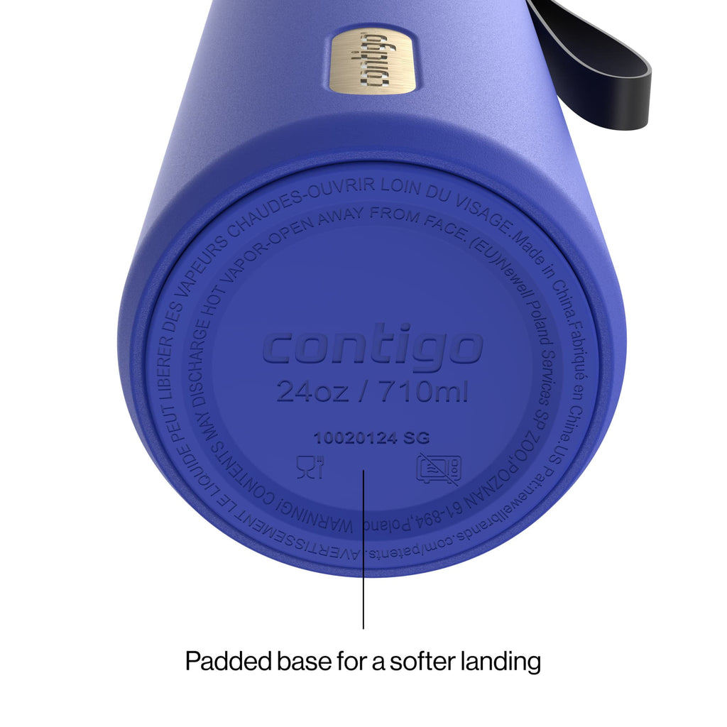 Contigo DualSip 24 oz Leakproof Insulated Water Bottle with Carrying Strap and 2-Way Lid - KUMW