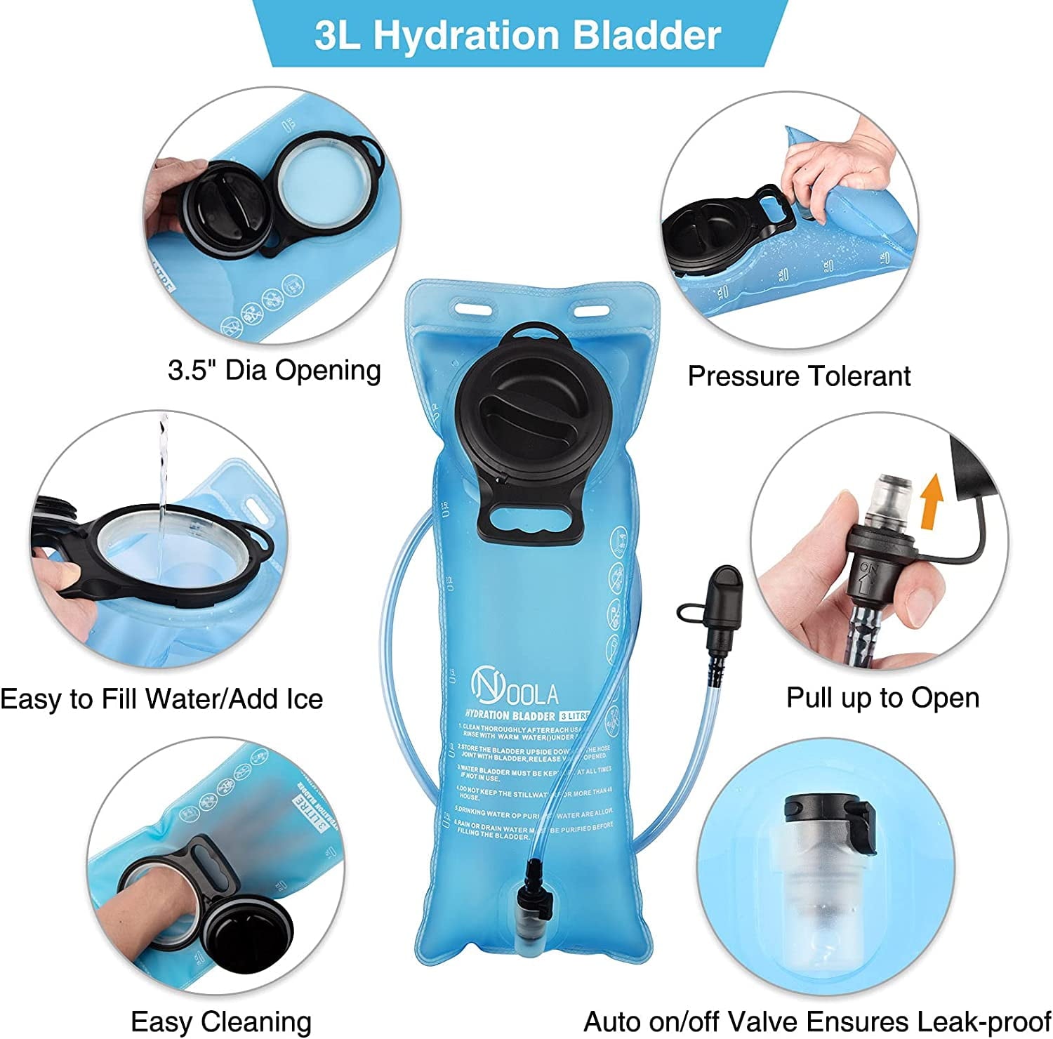 Brightify 17L Hydration Backpack with 3L TPU Water Bladder, Camel Backpack Hydration Pack for Hiking Hunting Climbing Cycling Biking Running, Molle Compatible Water Backpack for Men Women, Black - 75LG