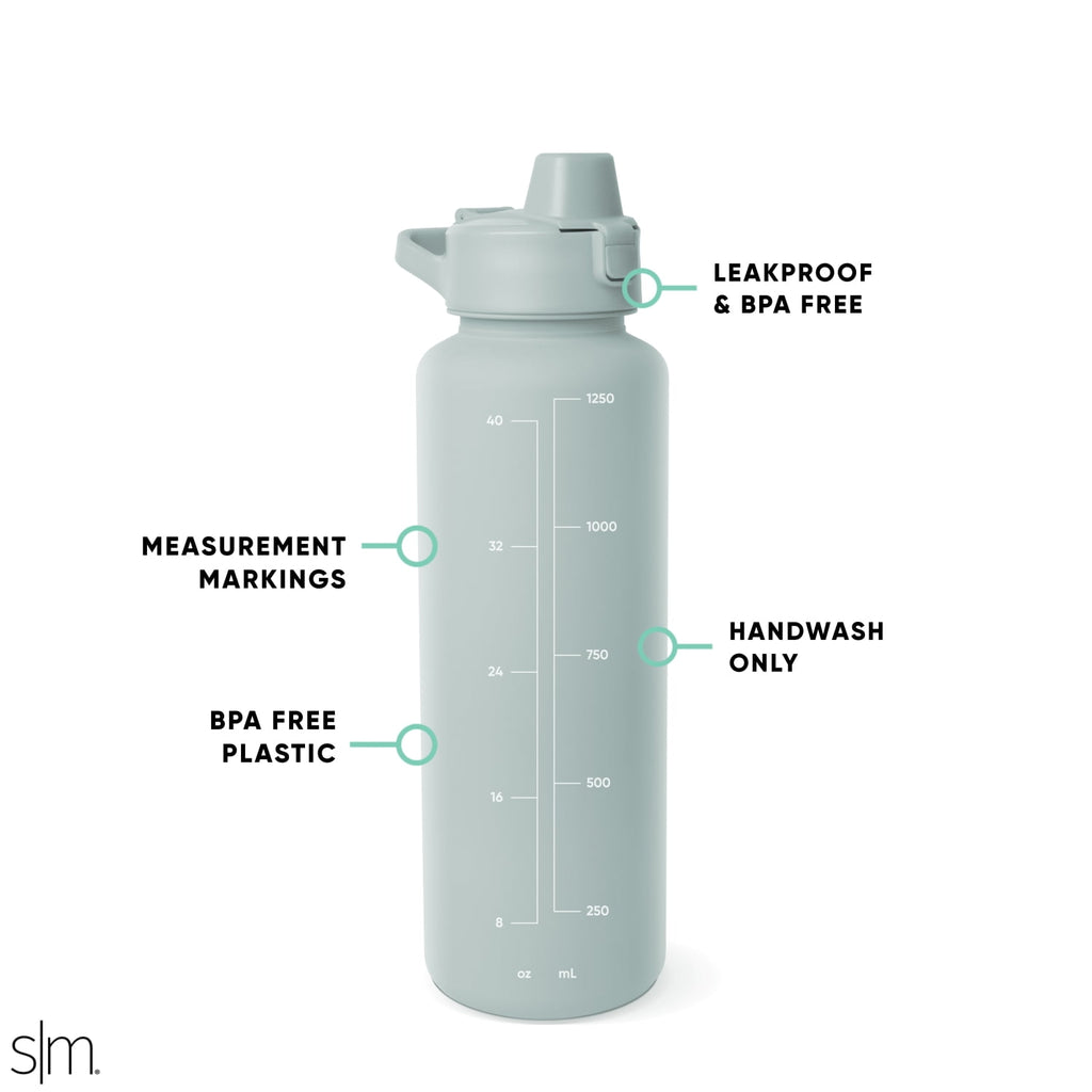 Simple Modern 48 fl oz Reusable Tritan Summit Water Bottle with Silicone Straw Lid|Seaglass Sage - UZFB