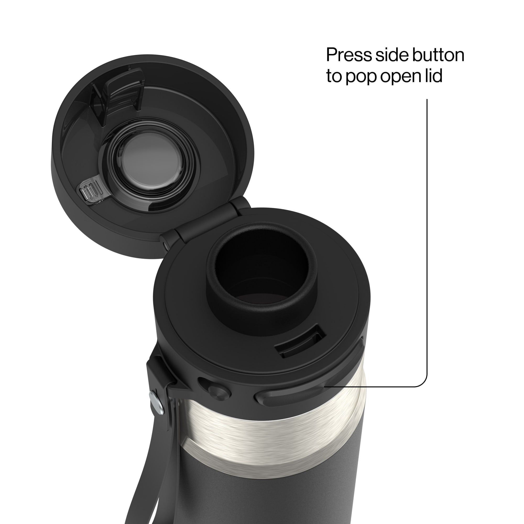 Contigo AutoPop 24 oz Leakproof Insulated Stainless Steel Water Bottle with Carry Strap and Shaker Ball - CA3W