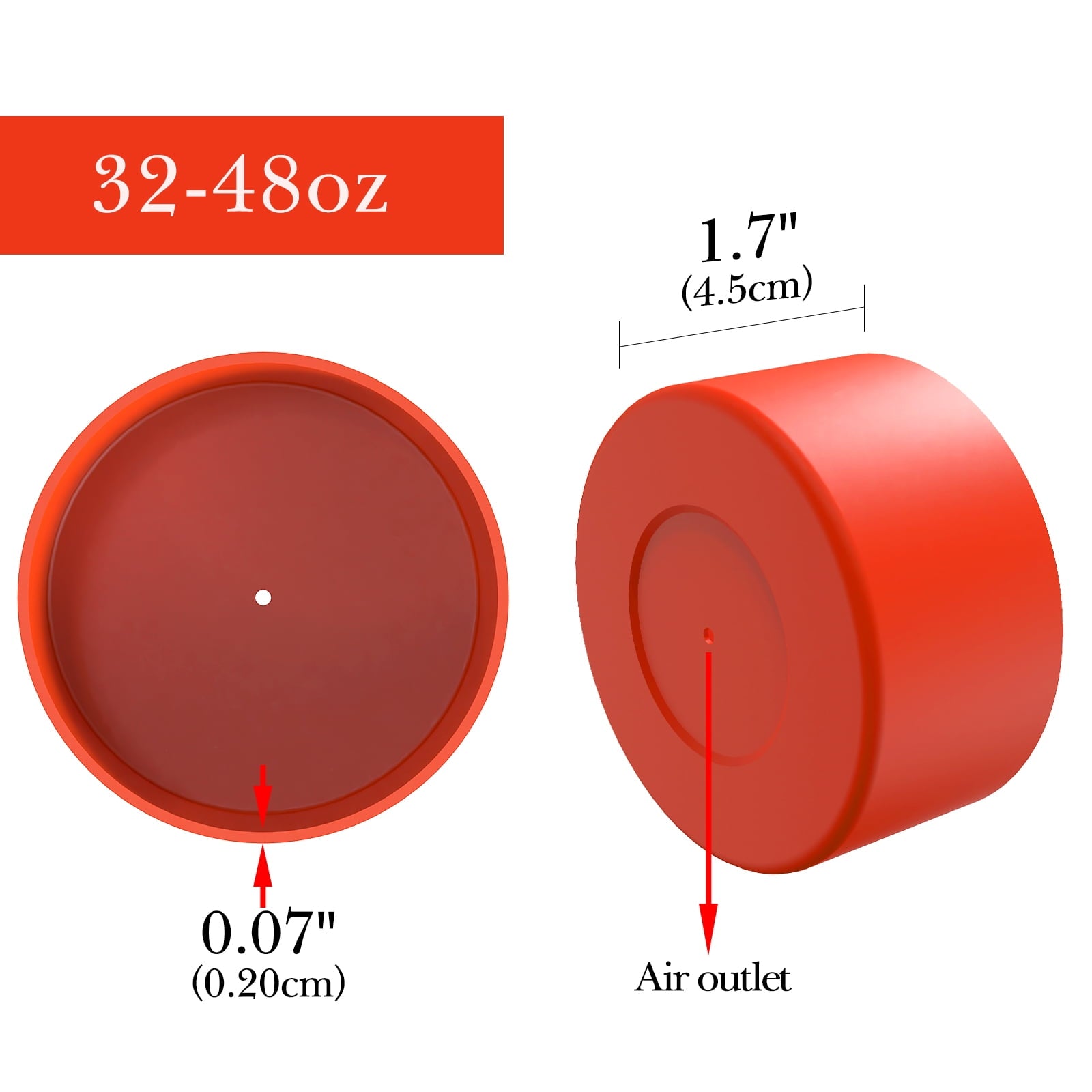 Linkidea 2 Pack Water Bottle Boot Compatible with Nalgene Sustain Wide Mouth 32oz/48oz, Narrow Mouth 32oz, Silicone Anti-Slip Bottle Bottom Bumper Protector (Red) - VZ74