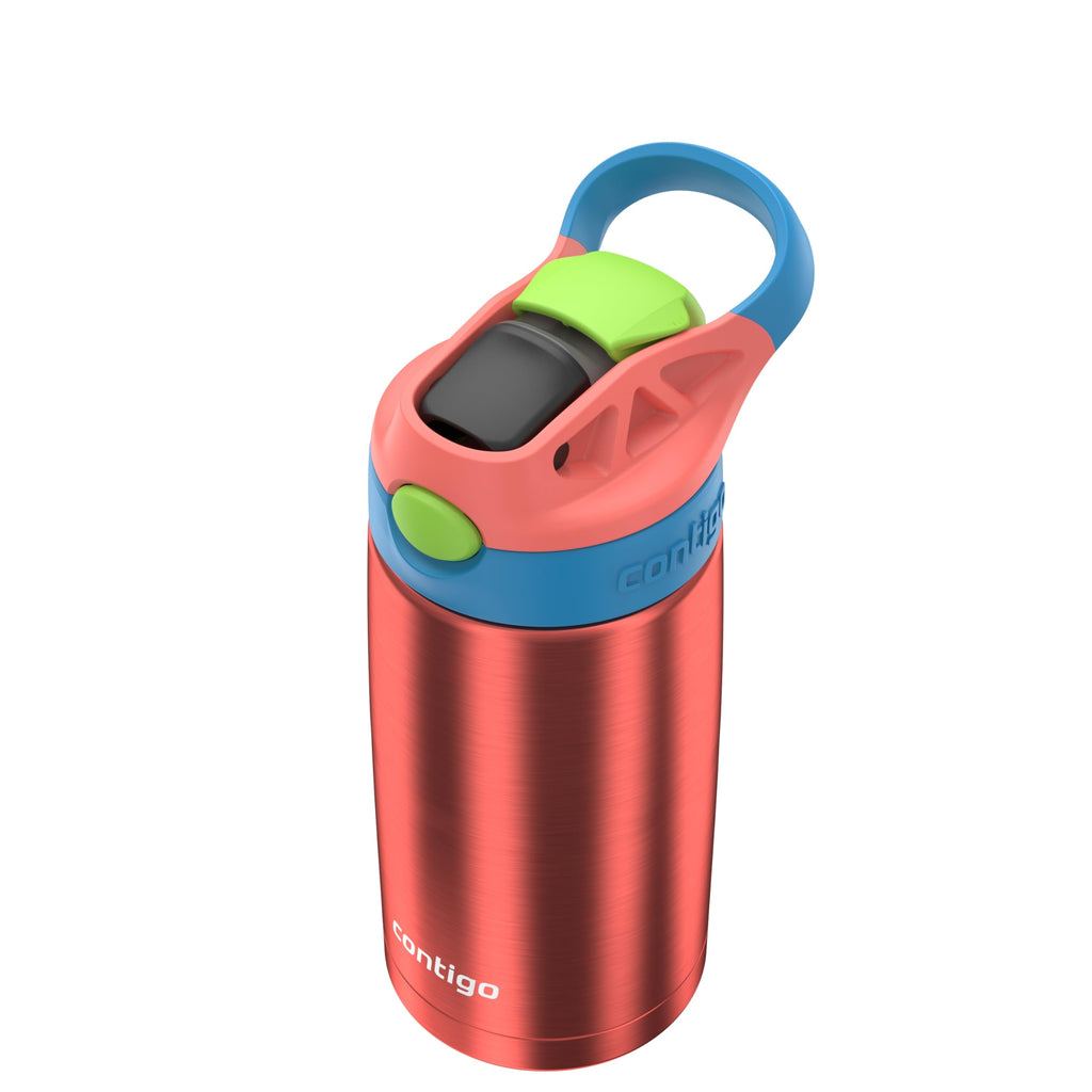 Contigo AUTOSPOUT Water Bottle, 13 oz, Coral Blue/Poppy - JQJJ