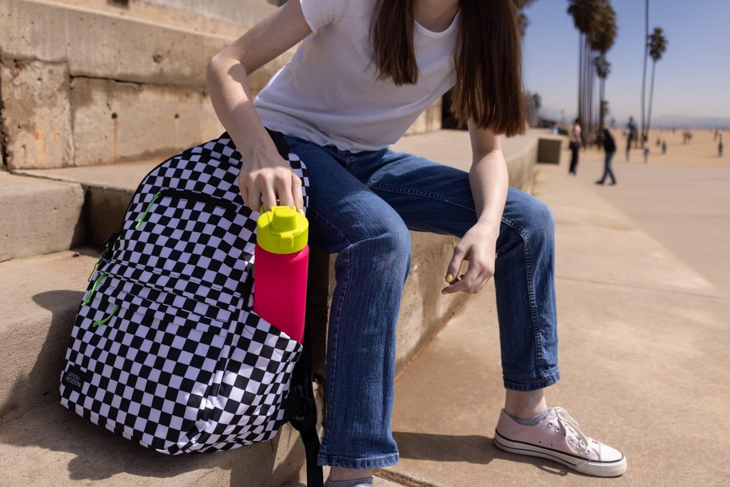 Simple Modern 22 fl oz Reusable Tritan Summit Water Bottle with Silicone Straw Lid|Raspberry Chartreuse - 4CWQ