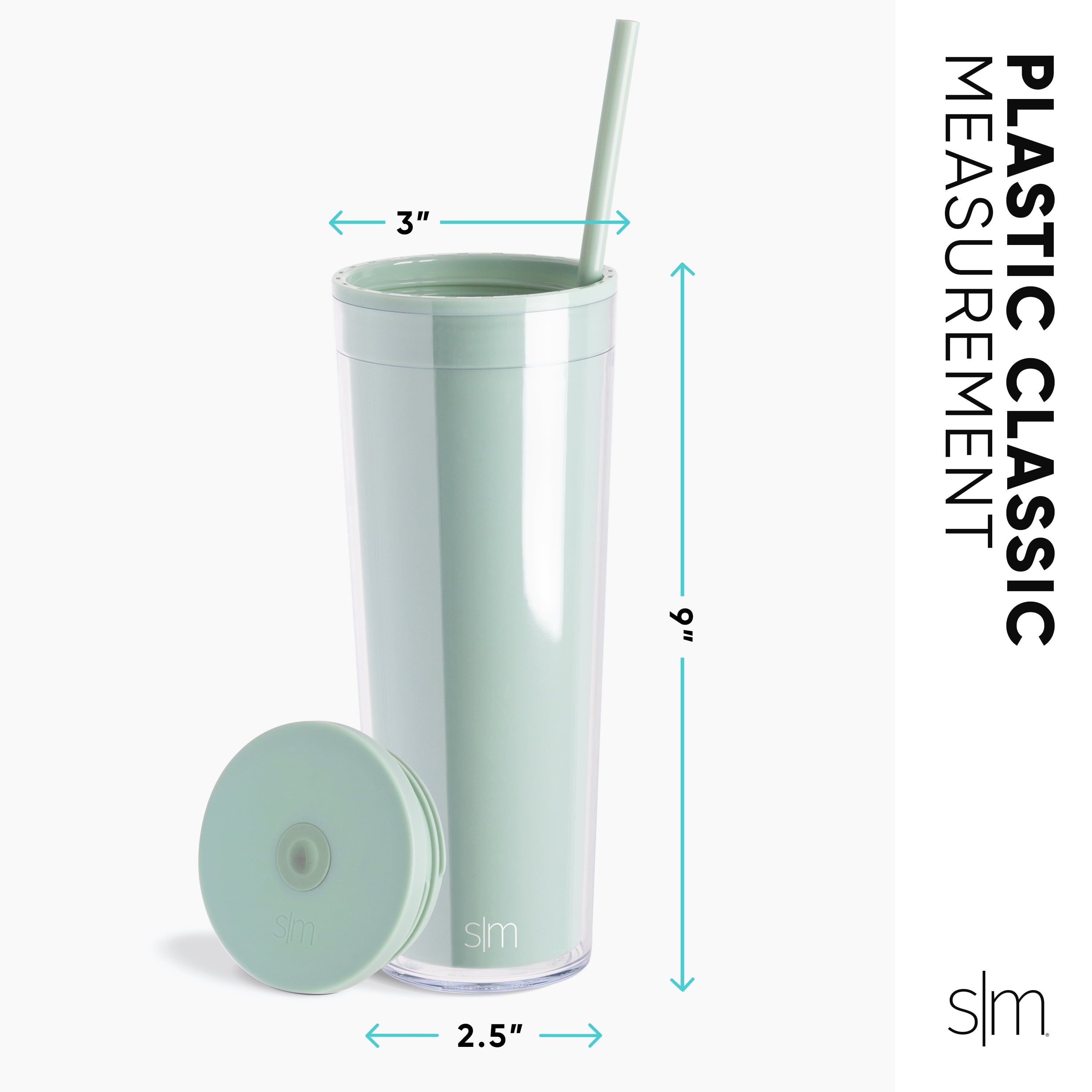 Simple Modern 24 fl oz Double Wall Plastic Classic Tumbler with Straw|Opalescent - 9GGR