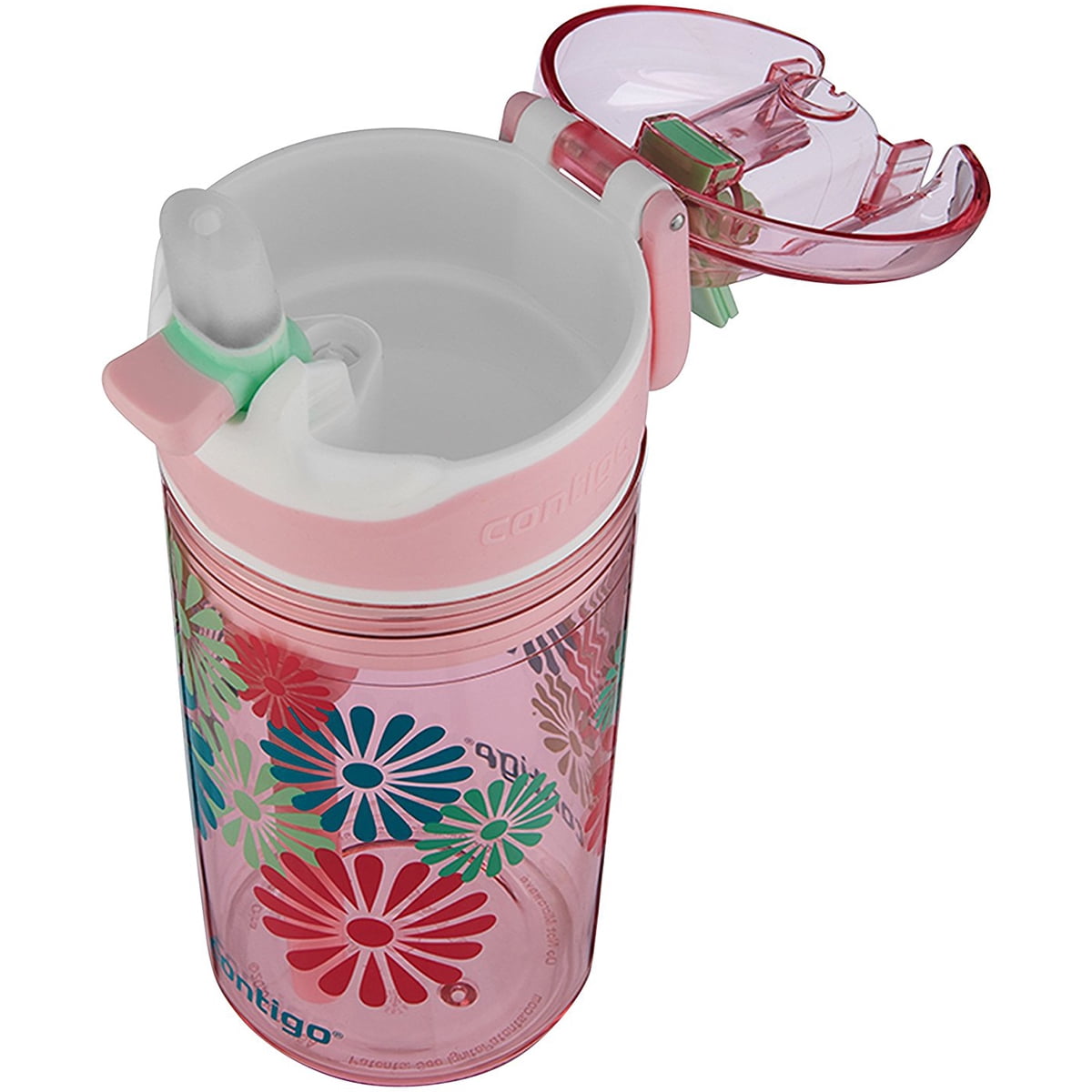 Contigo 13 oz. Kid's Snack Hero Drink Tumbler - Ballet Slipper Pink with Flowers - 9YD4