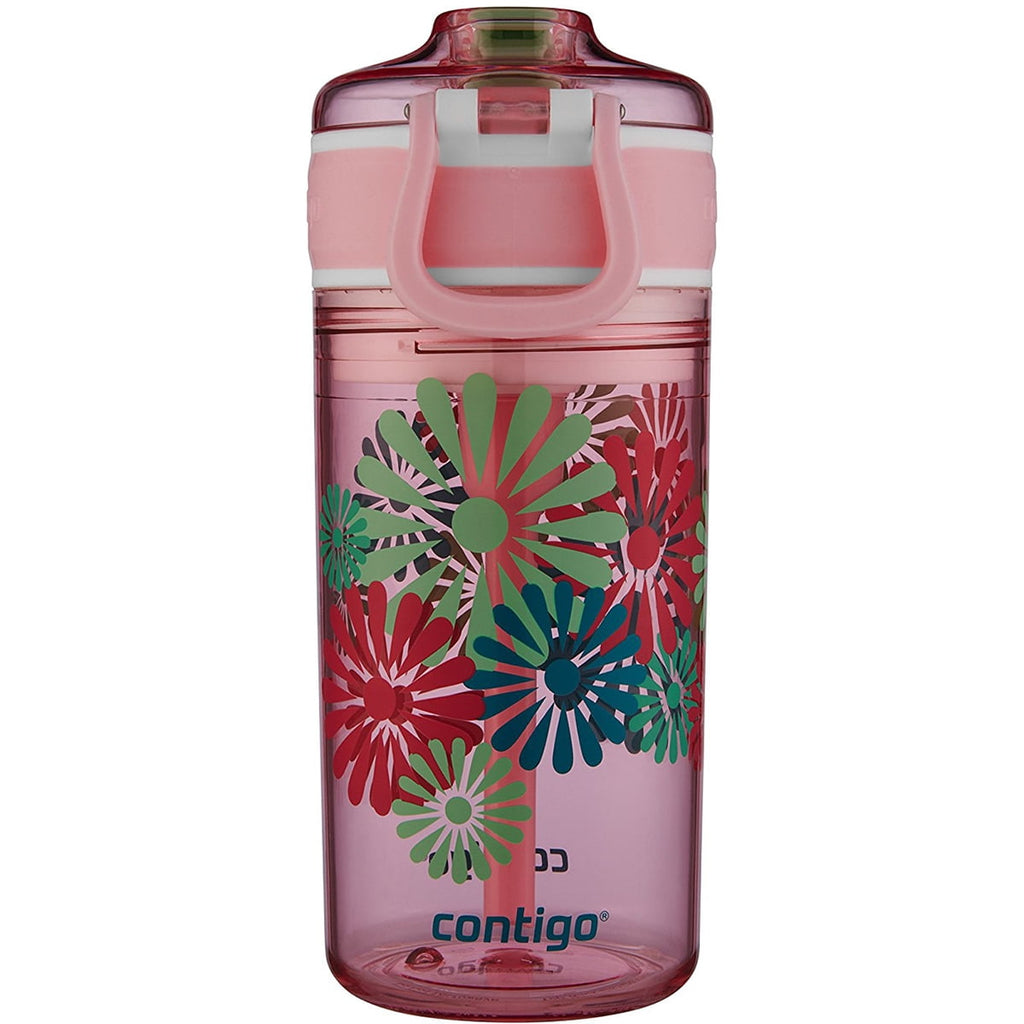 Contigo 13 oz. Kid's Snack Hero Drink Tumbler - Ballet Slipper Pink with Flowers - 9YD4