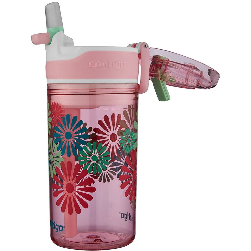 Contigo 13 oz. Kid's Snack Hero Drink Tumbler - Ballet Slipper Pink with Flowers - 9YD4