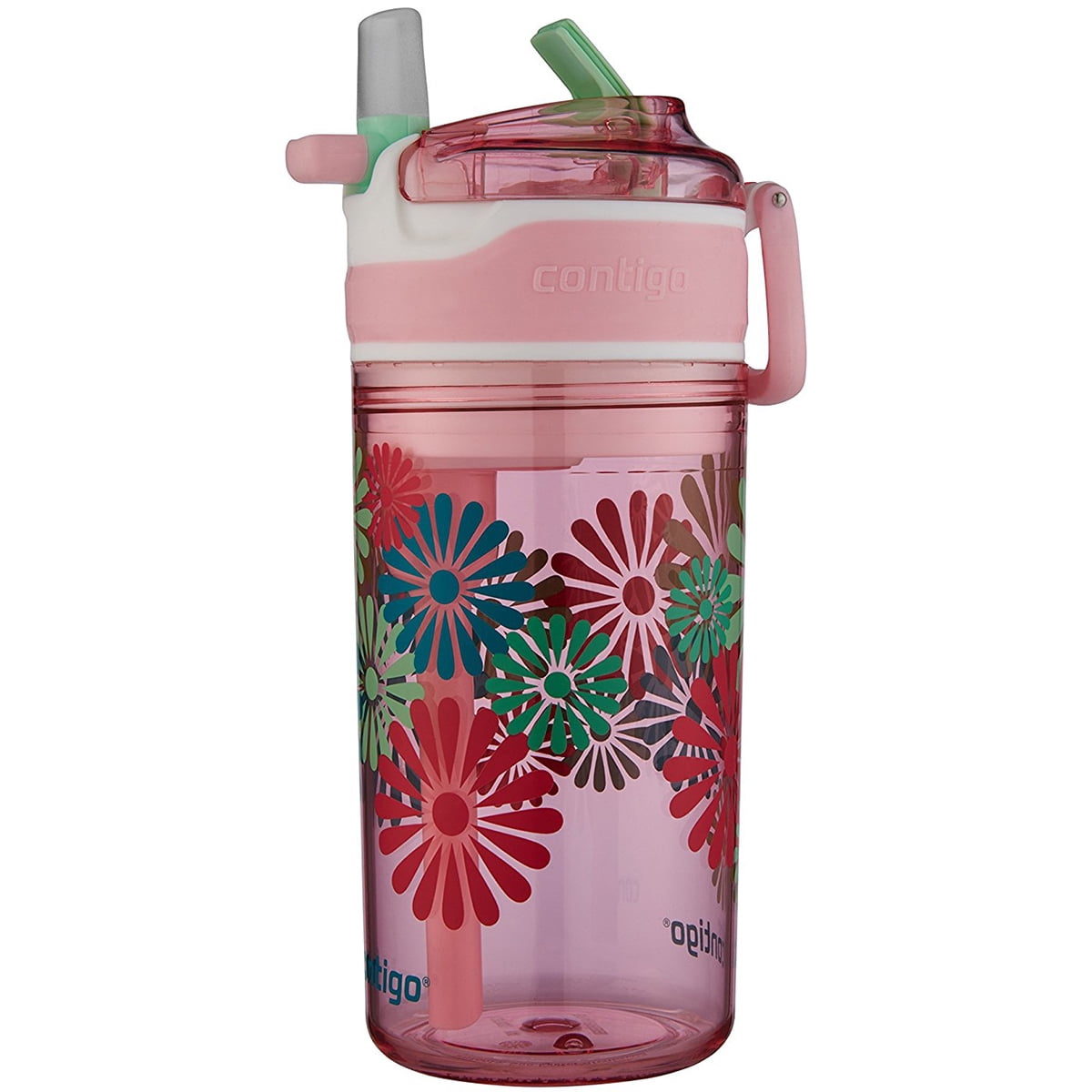 Contigo 13 oz. Kid's Snack Hero Drink Tumbler - Ballet Slipper Pink with Flowers - 9YD4