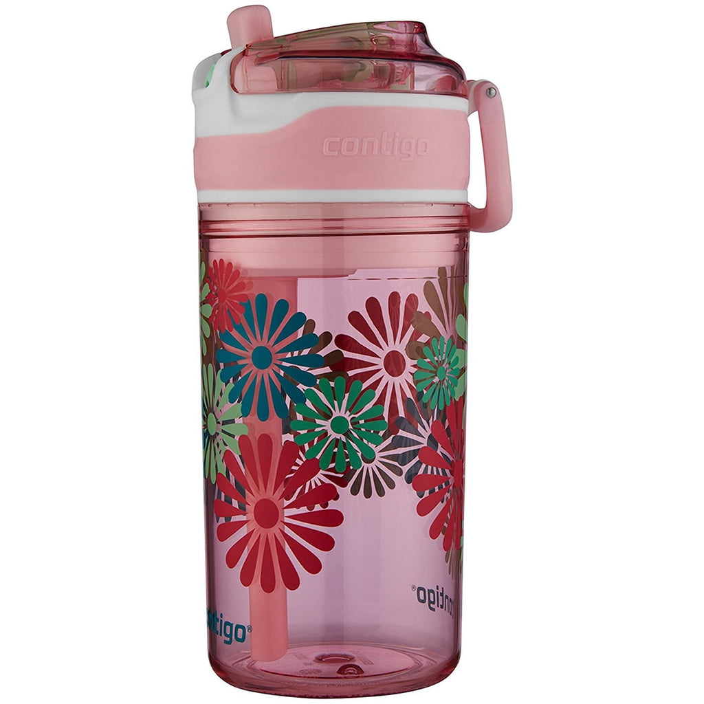 Contigo 13 oz. Kid's Snack Hero Drink Tumbler - Ballet Slipper Pink with Flowers - 9YD4
