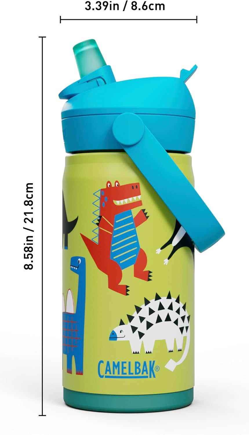 Camelbak Thrive™ Flip Straw Kids Stainless 12oz Water Bottle, Dino Jam - BT5L