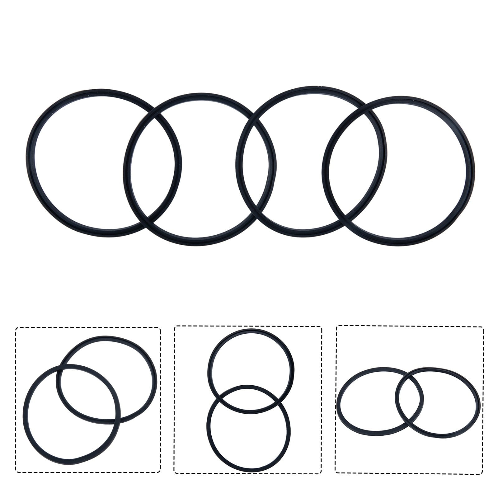 4 Pack Gaskets Compatible for Contigo Snapseal Byron Travel Mug 16oz &amp; 20oz, Replacement Rubber Seal for Contigo Snapseal Lid, Replacement Silicone Part for Contigo Coffee Travel Tumbler - NTA9