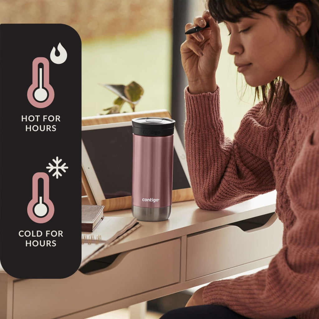 Contigo 16 oz. Huron 2.0 SnapSeal Stainless Steel Travel Mug - Licorice - 5REV
