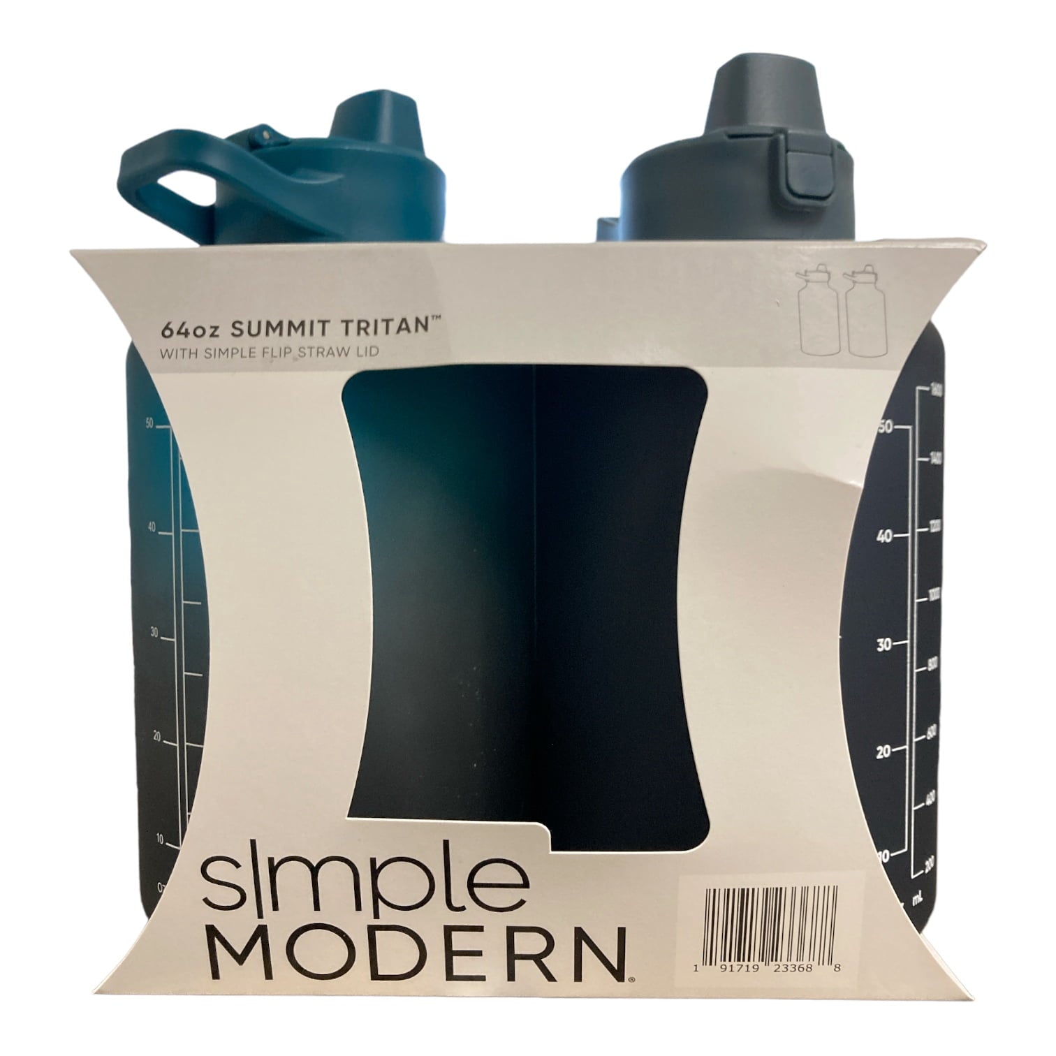 Simple Modern 64-oz Tritan Plastic Summit With Simple Flip Straw Lid 2 Pack (Sweet Taffy and Blush) - JVKE