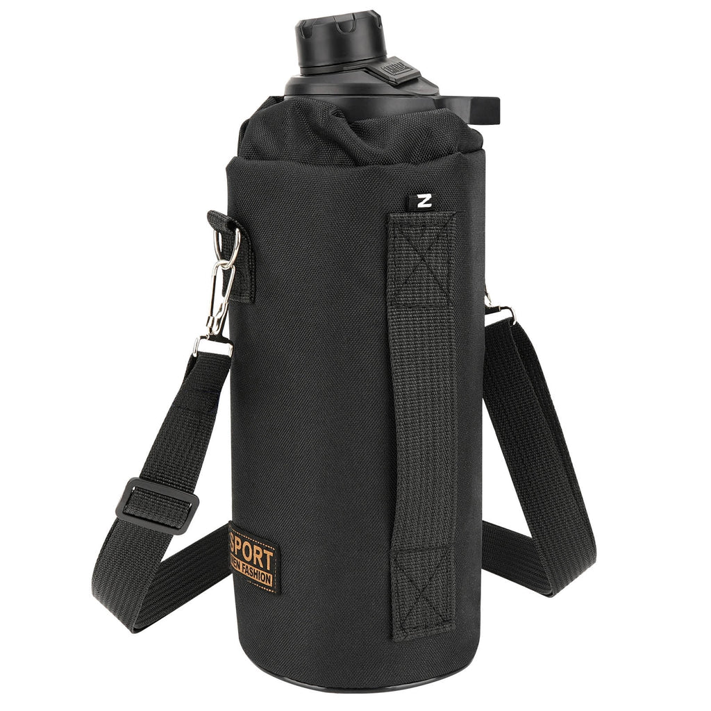 Linkidea Sports Water Bottle Carrier with Strap Compatible with Nalgene Sustain Tritan 48oz, CamelBak Chute Mag 50oz, Thick Waterbottle Cooler Bag Holder Shoulder Strap, Black - BETV