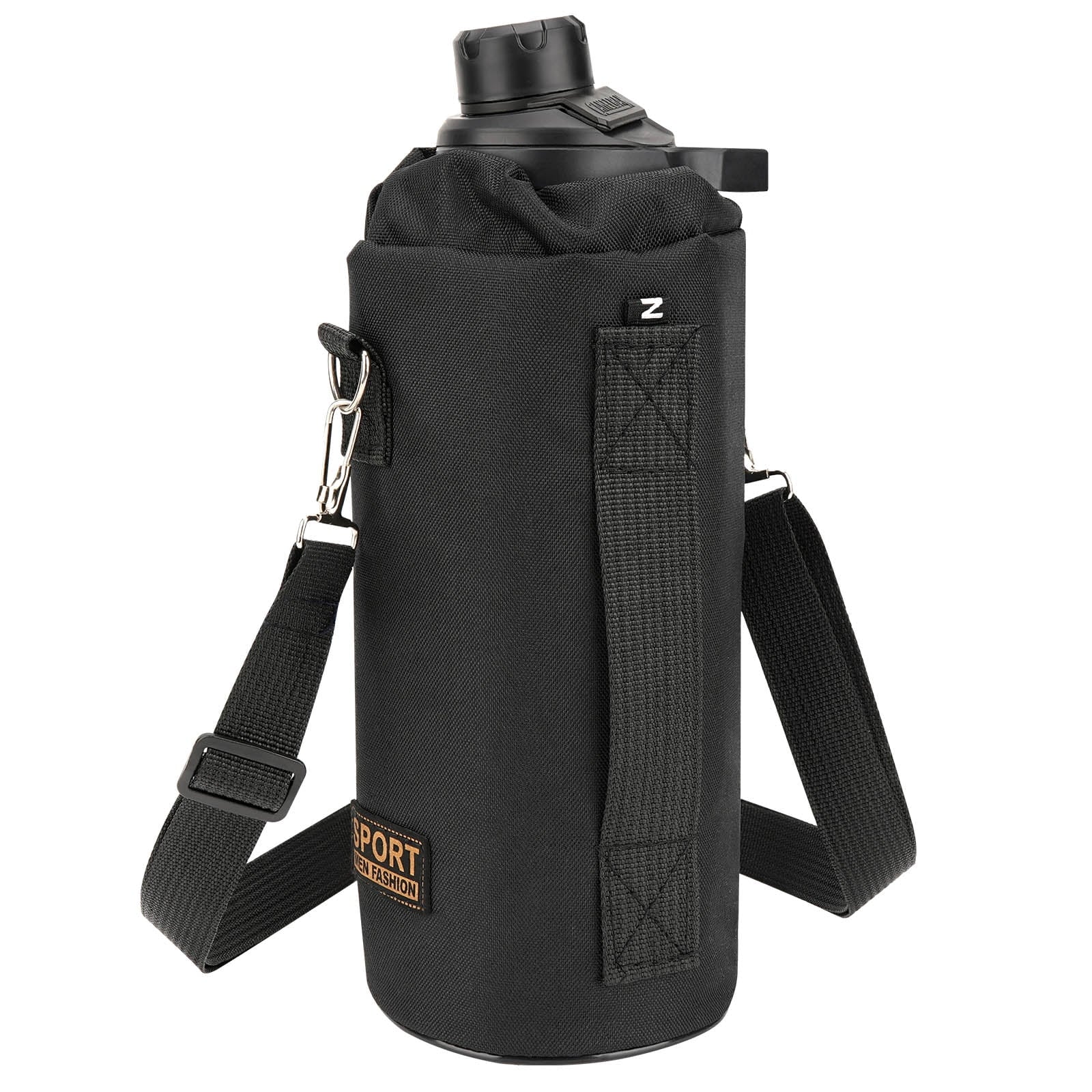 Linkidea Sports Water Bottle Carrier with Strap Compatible with Nalgene Sustain Tritan 48oz, CamelBak Chute Mag 50oz, Thick Waterbottle Cooler Bag Holder Shoulder Strap, Black - BETV