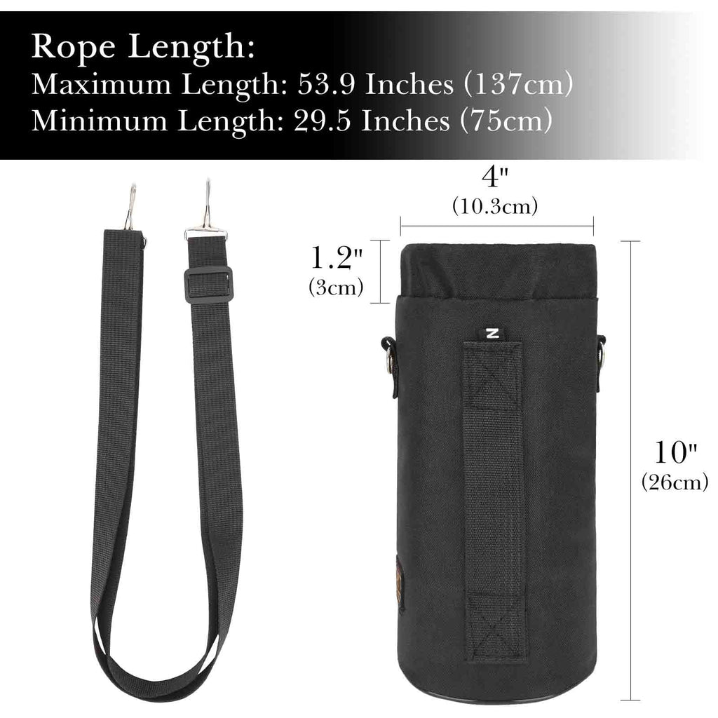 Linkidea Sports Water Bottle Carrier with Strap Compatible with Nalgene Sustain Tritan 48oz, CamelBak Chute Mag 50oz, Thick Waterbottle Cooler Bag Holder Shoulder Strap, Black - BETV