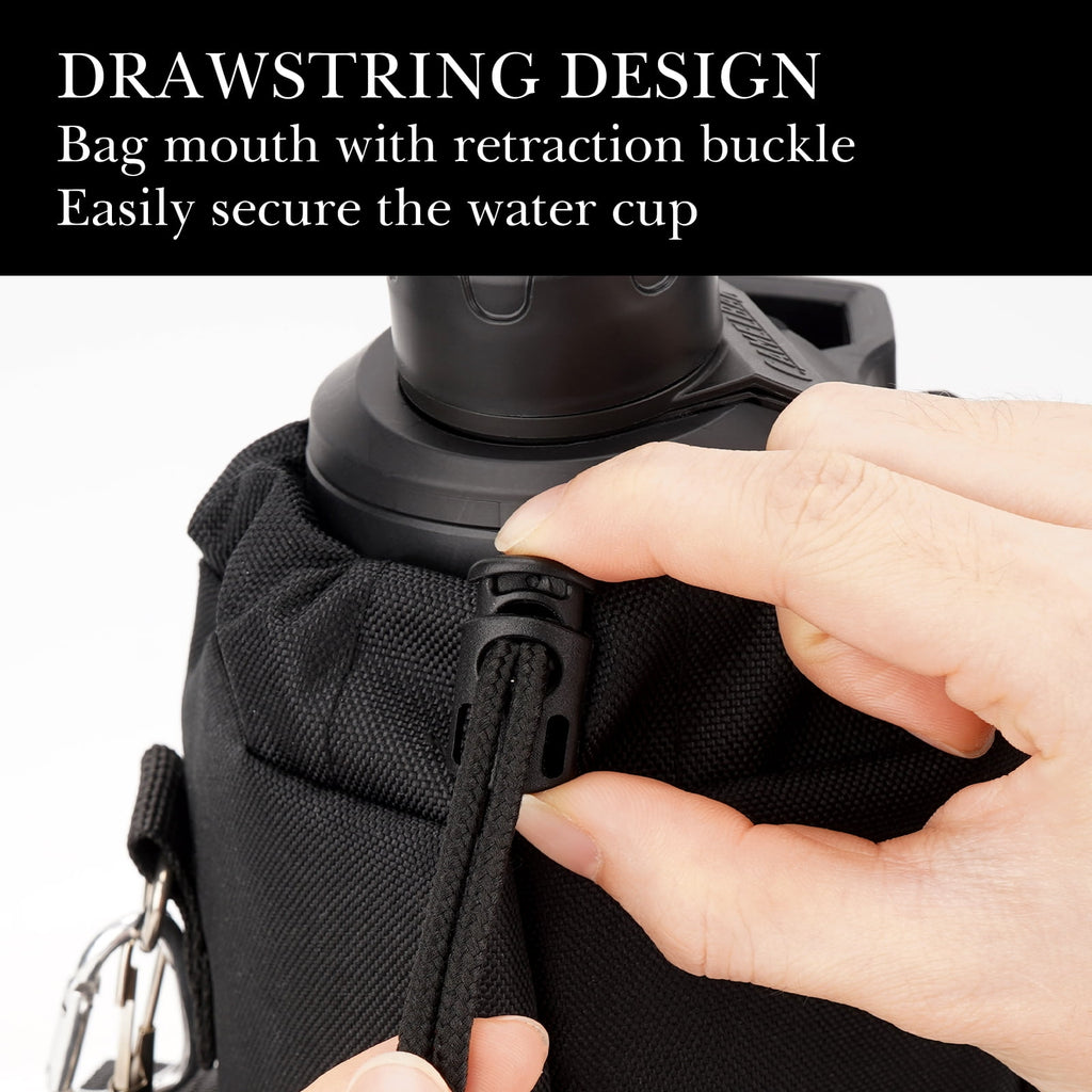 Linkidea Sports Water Bottle Carrier with Strap Compatible with Nalgene Sustain Tritan 48oz, CamelBak Chute Mag 50oz, Thick Waterbottle Cooler Bag Holder Shoulder Strap, Black - BETV