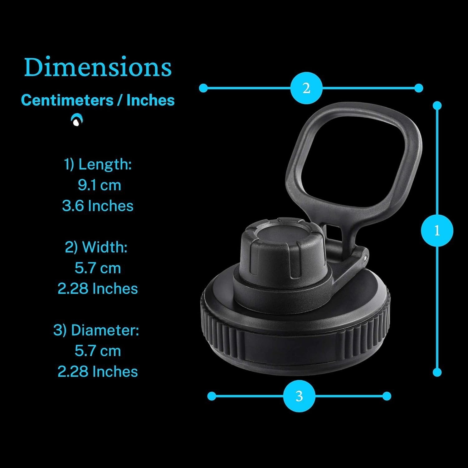 Hydraflow Wide Mouth Spout Twist Chug Nalgene Replacement Lid | Compatible with Nalgene 32 oz Wide Mouth Lid, Hydroflask &amp; Many  Top Water Bottle Brands Sizes 12 16 18 20 32 40 64 Oz - GFUT