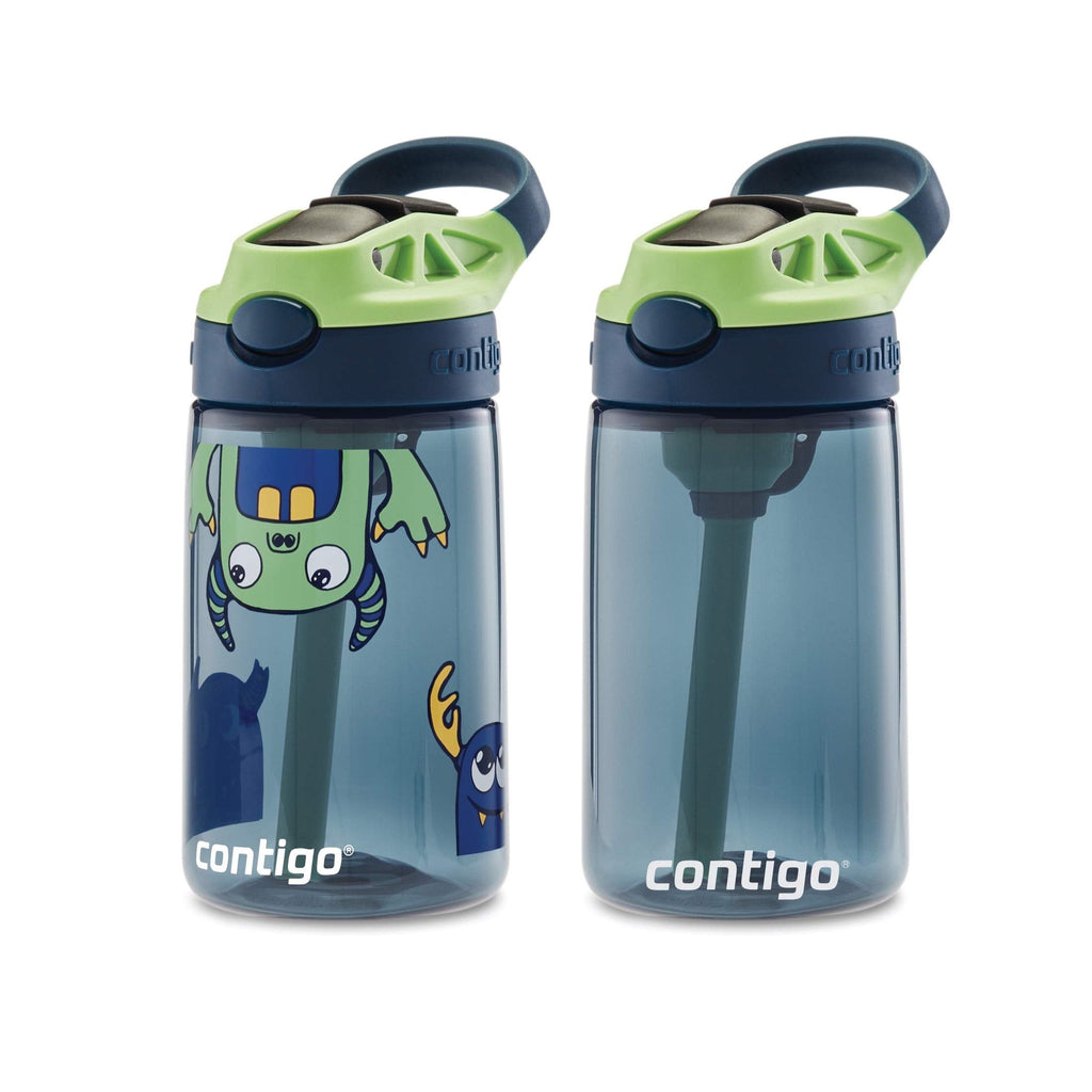 Contigo Kids 2-Pack Straw Water Bottle, 14 oz - Dinos/Sharks - HKDJ
