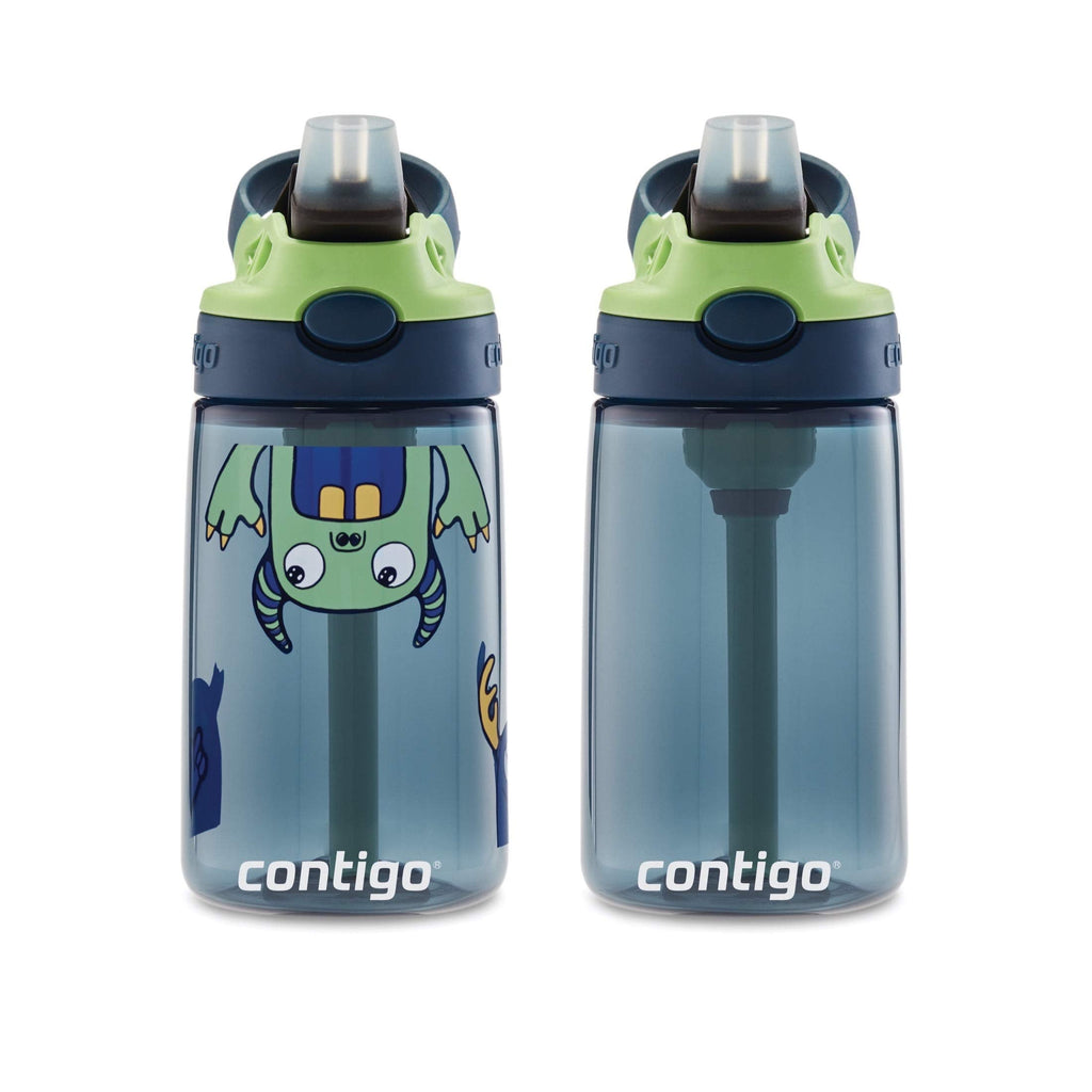 Contigo Kids 2-Pack Straw Water Bottle, 14 oz - Dinos/Sharks - HKDJ