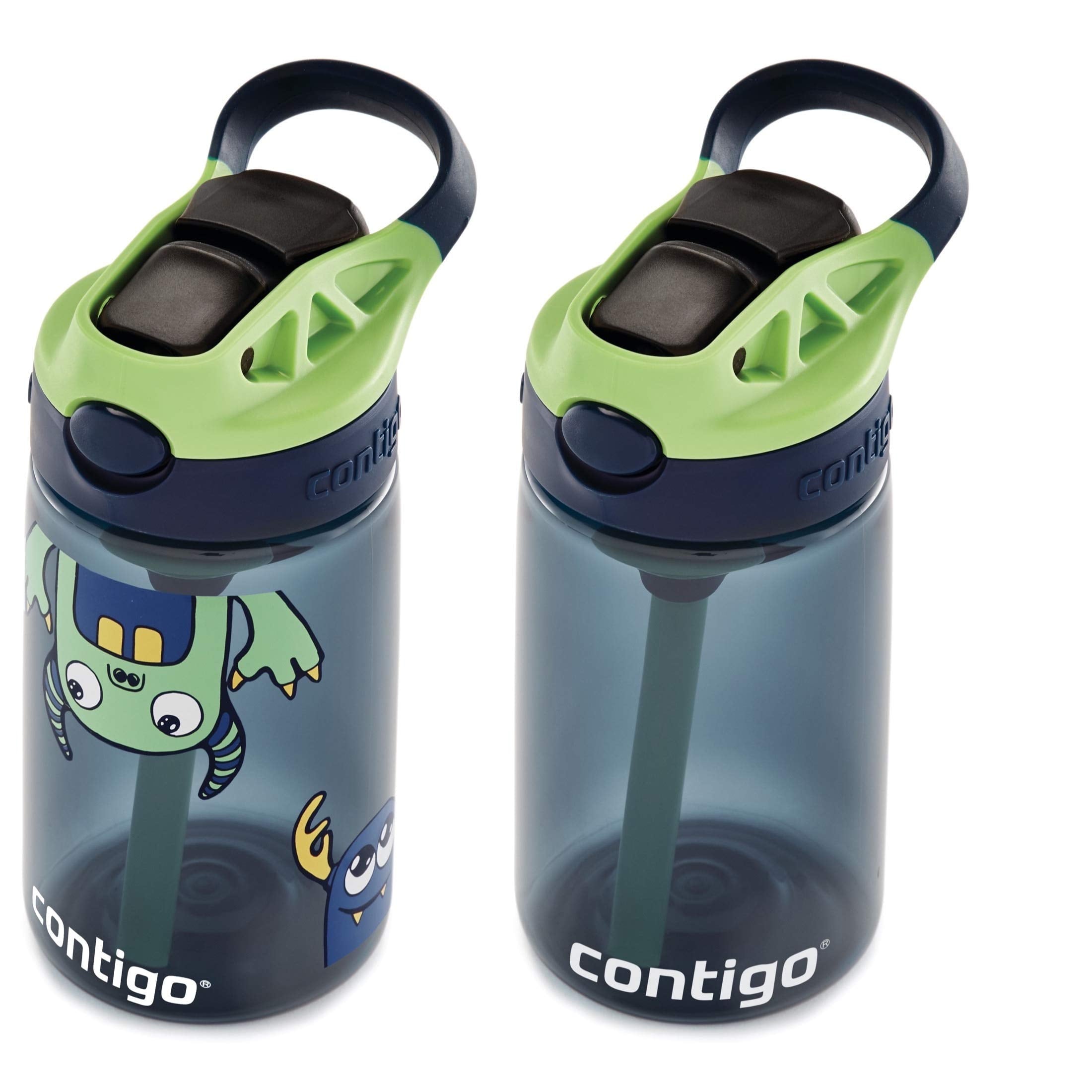 Contigo Kids 2-Pack Straw Water Bottle, 14 oz - Dinos/Sharks - HKDJ