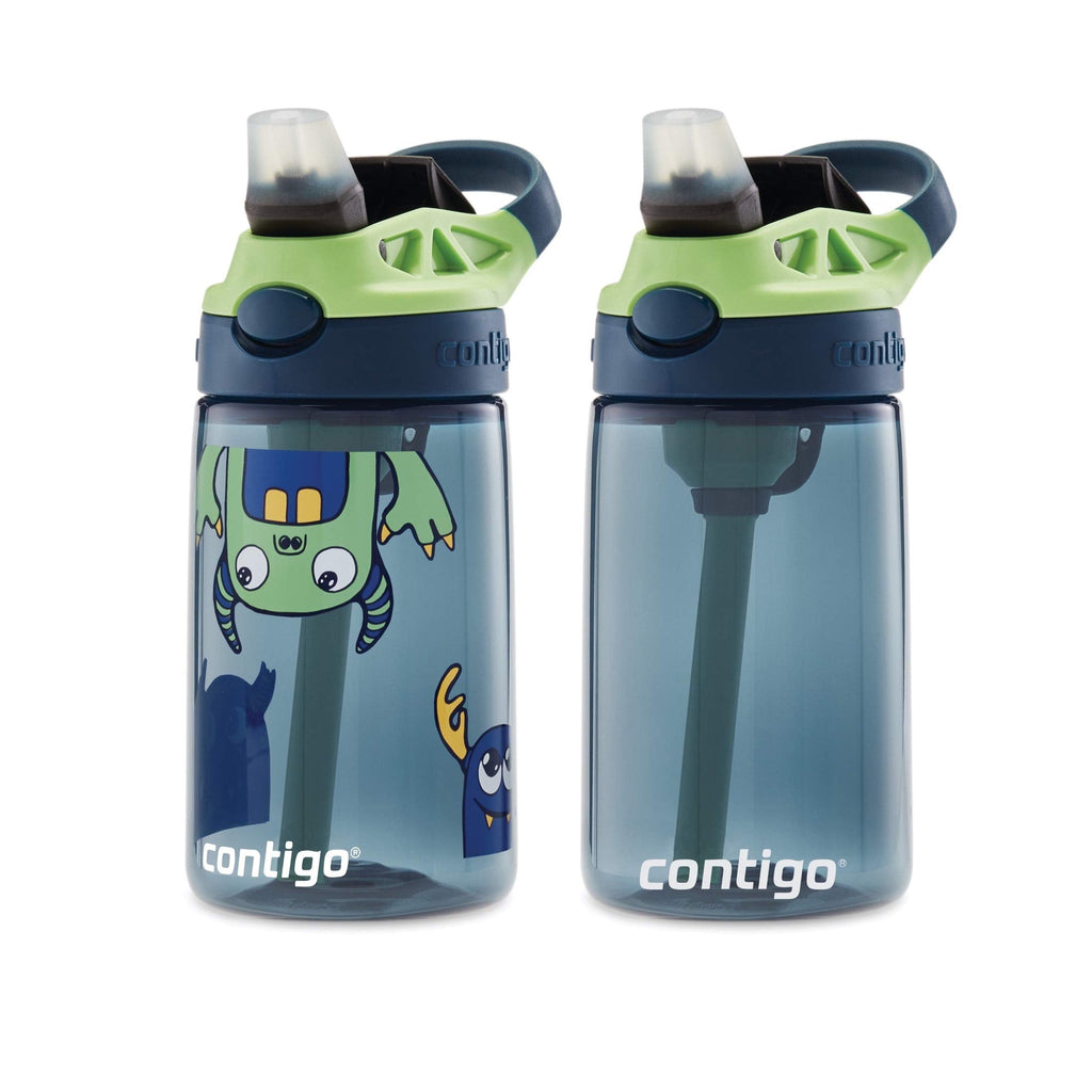 Contigo Kids 2-Pack Straw Water Bottle, 14 oz - Dinos/Sharks - HKDJ