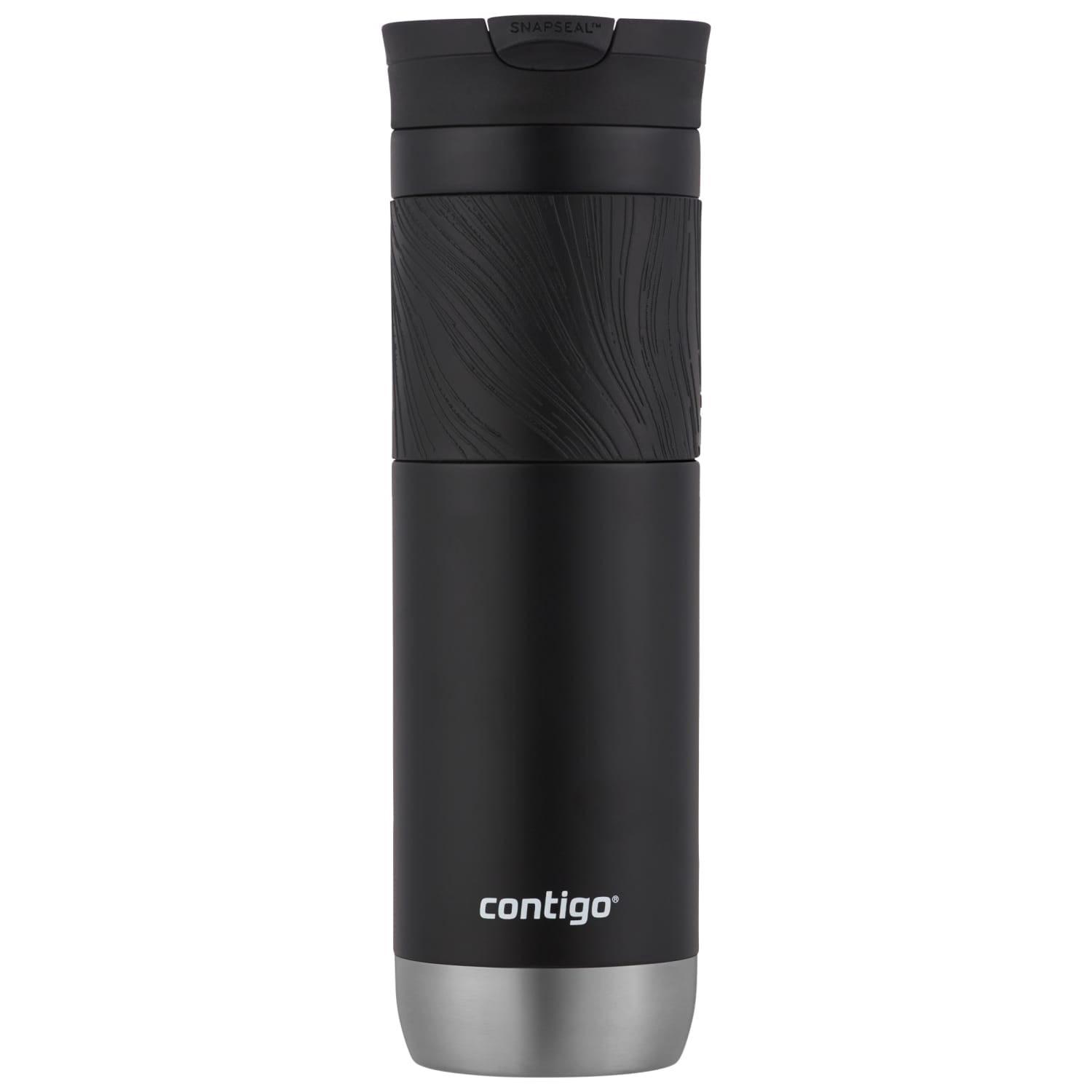 Contigo Byron 2.0 Stainless Steel Travel Mug with SNAPSEAL Lid and Grip in Black, 24 fl oz. - 77XT
