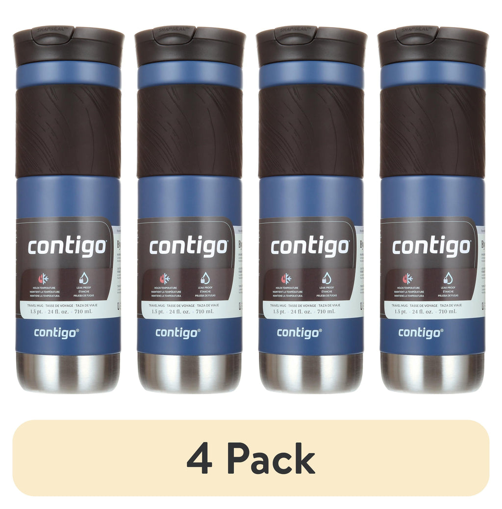 Contigo Byron 2.0 Stainless Steel Travel Mug with SNAPSEAL Lid and Grip in Black, 24 fl oz. - 77XT