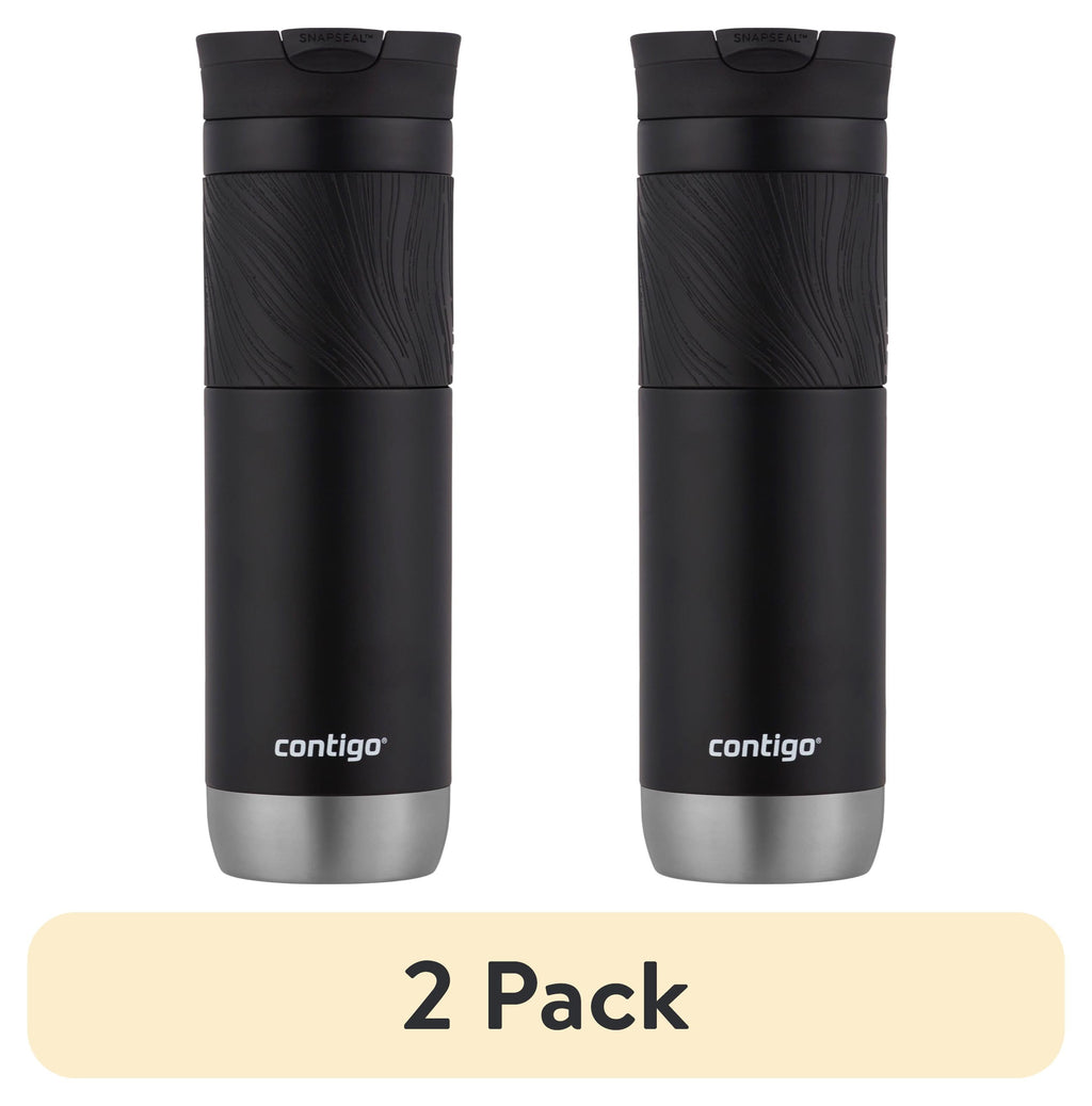 Contigo Byron 2.0 Stainless Steel Travel Mug with SNAPSEAL Lid and Grip in Black, 24 fl oz. - 77XT