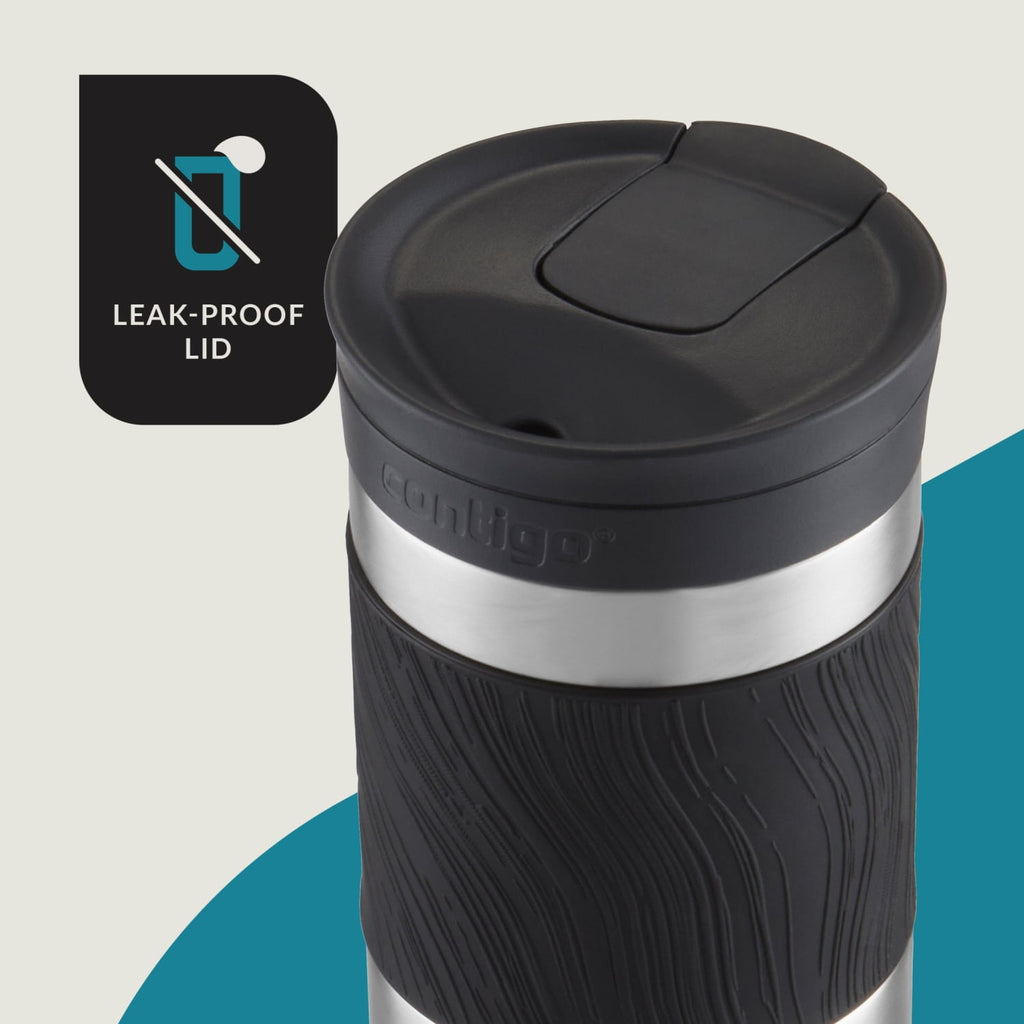 Contigo Byron 2.0 Stainless Steel Travel Mug with SNAPSEAL Lid and Grip in Black, 24 fl oz. - 77XT