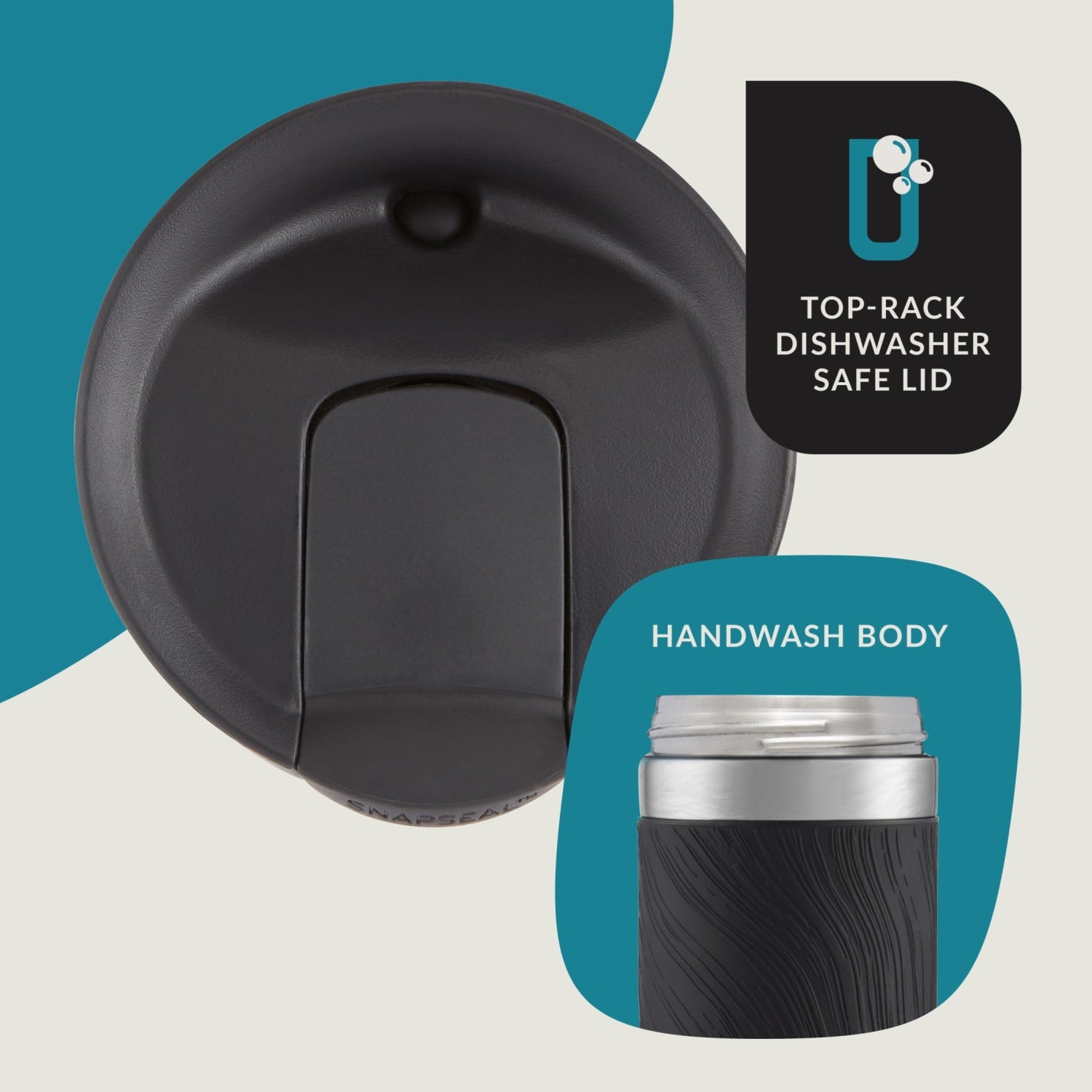 Contigo Byron 2.0 Stainless Steel Travel Mug with SNAPSEAL Lid and Grip in Black, 24 fl oz. - 77XT