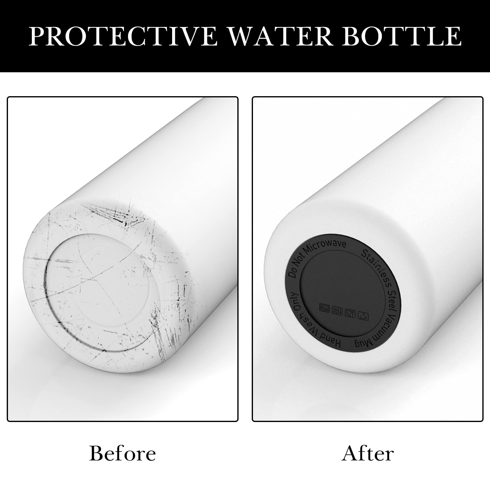 Linkidea 6 Pack Water Bottle Bottom Pad Compatible with CamelBak eddy+ Steel Bottle 20/25oz, Chute Mag Bottle, Silicone Anti-Slip Waterbottle Base Silencer Rubber Protector - LCYX