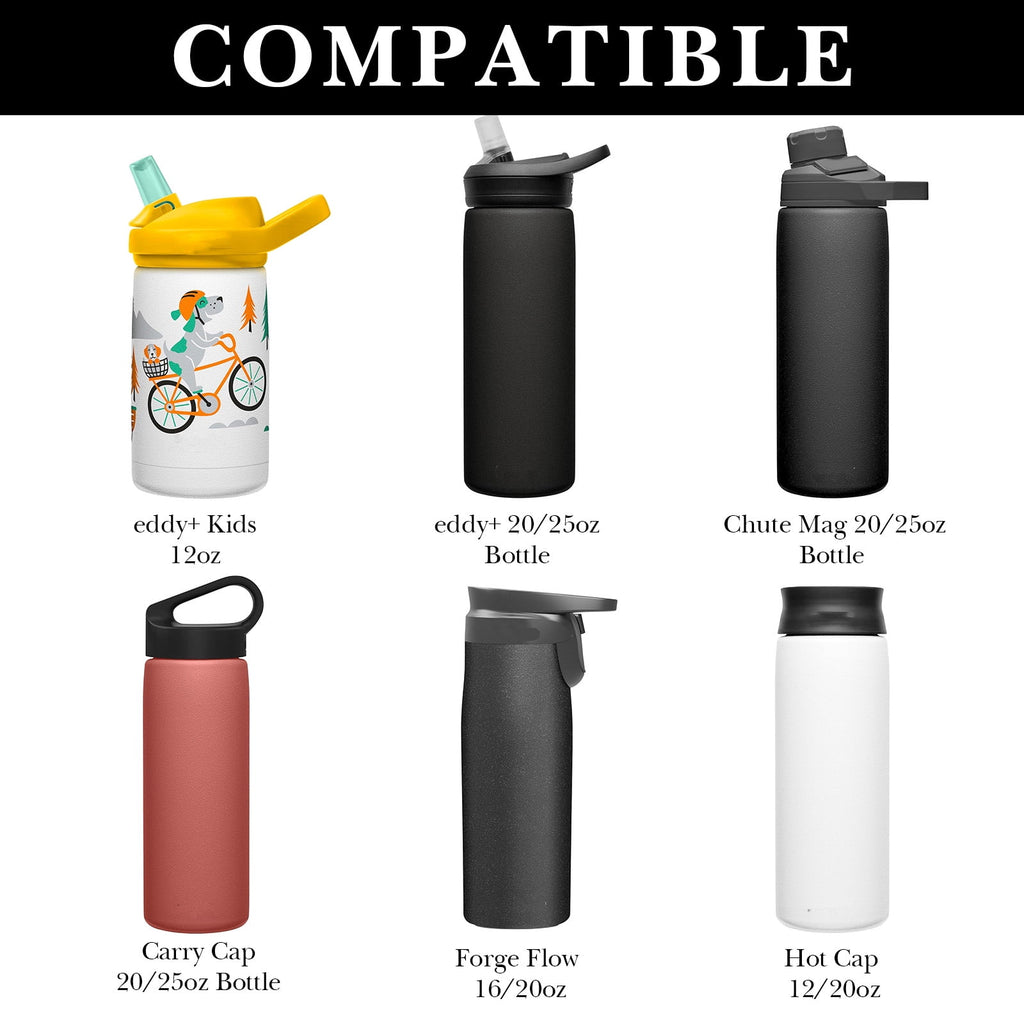 Linkidea 6 Pack Water Bottle Bottom Pad Compatible with CamelBak eddy+ Steel Bottle 20/25oz, Chute Mag Bottle, Silicone Anti-Slip Waterbottle Base Silencer Rubber Protector - LCYX