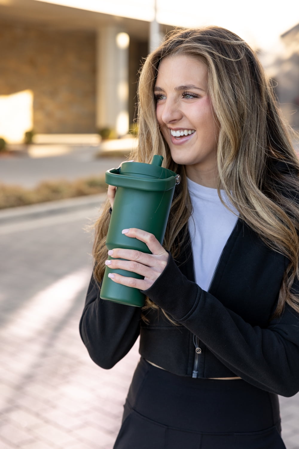 Simple Modern 30 fl oz Insulated Stainless Steel Trek Pivot Tumbler with Straw Lid and Top Handle|Forest - X8TB