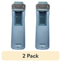 (2 pack) Contigo Clybourn Plastic FreeFlow Filter Water Bottle with AUTOSEAL Lid 24 oz., Dark Ice, with Replacable Filter - GSKW