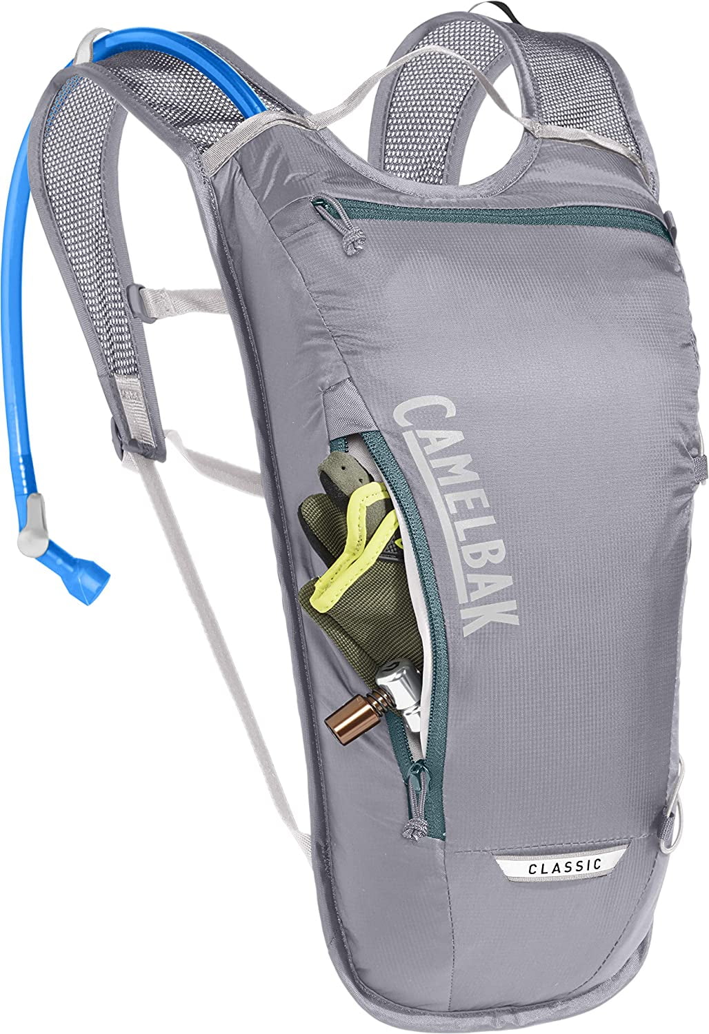 CamelBak Classic Light Bike Hydration Pack 70oz, Gunmetal/Hydro - GK4L