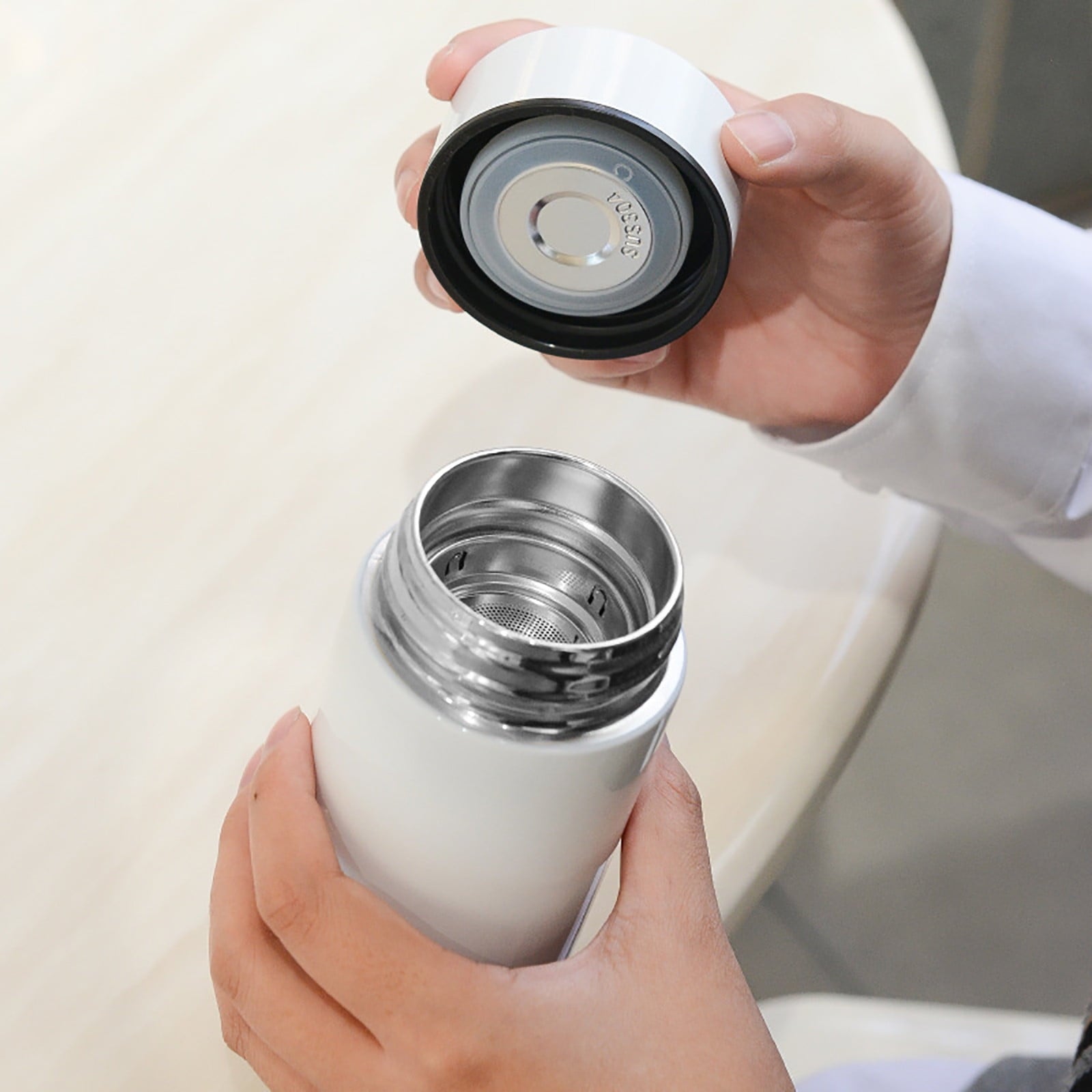 Stainless Steel Insulation Cup Cute Mini Portable Children Student Water Bottle Coffee Travel Mug LED Temperature Display Double Walled Vacuum Long Lasting Insulation - 3WJL