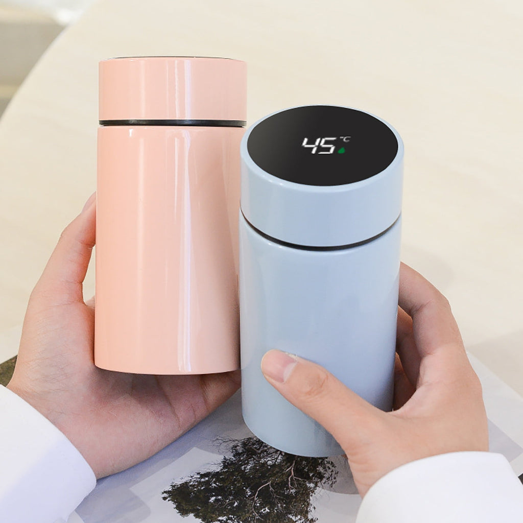 Stainless Steel Insulation Cup Cute Mini Portable Children Student Water Bottle Coffee Travel Mug LED Temperature Display Double Walled Vacuum Long Lasting Insulation - 3WJL