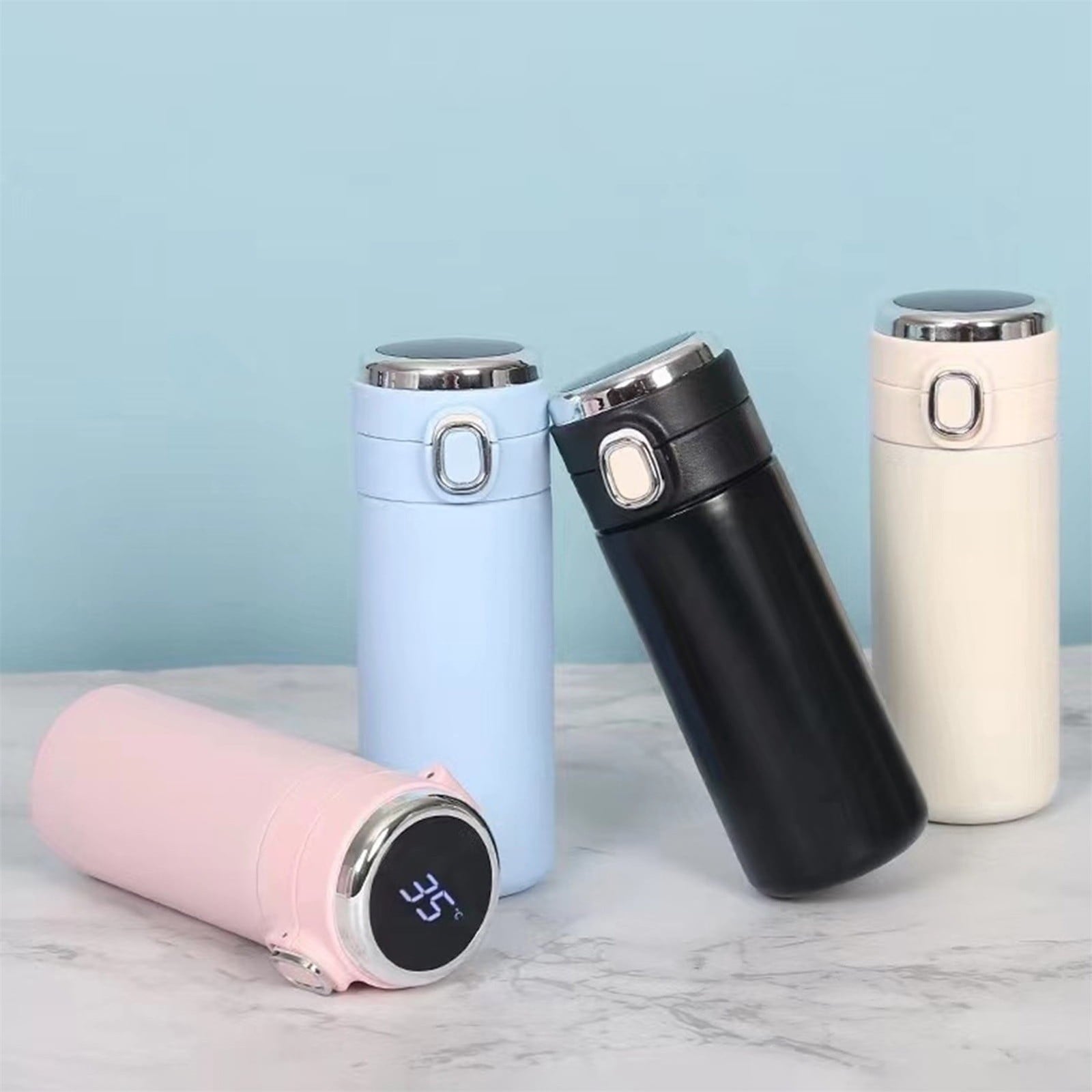 Stainless Steel Insulation Cup Cute Mini Portable Children Student Water Bottle Coffee Travel Mug LED Temperature Display Double Walled Vacuum Long Lasting Insulation - 3WJL
