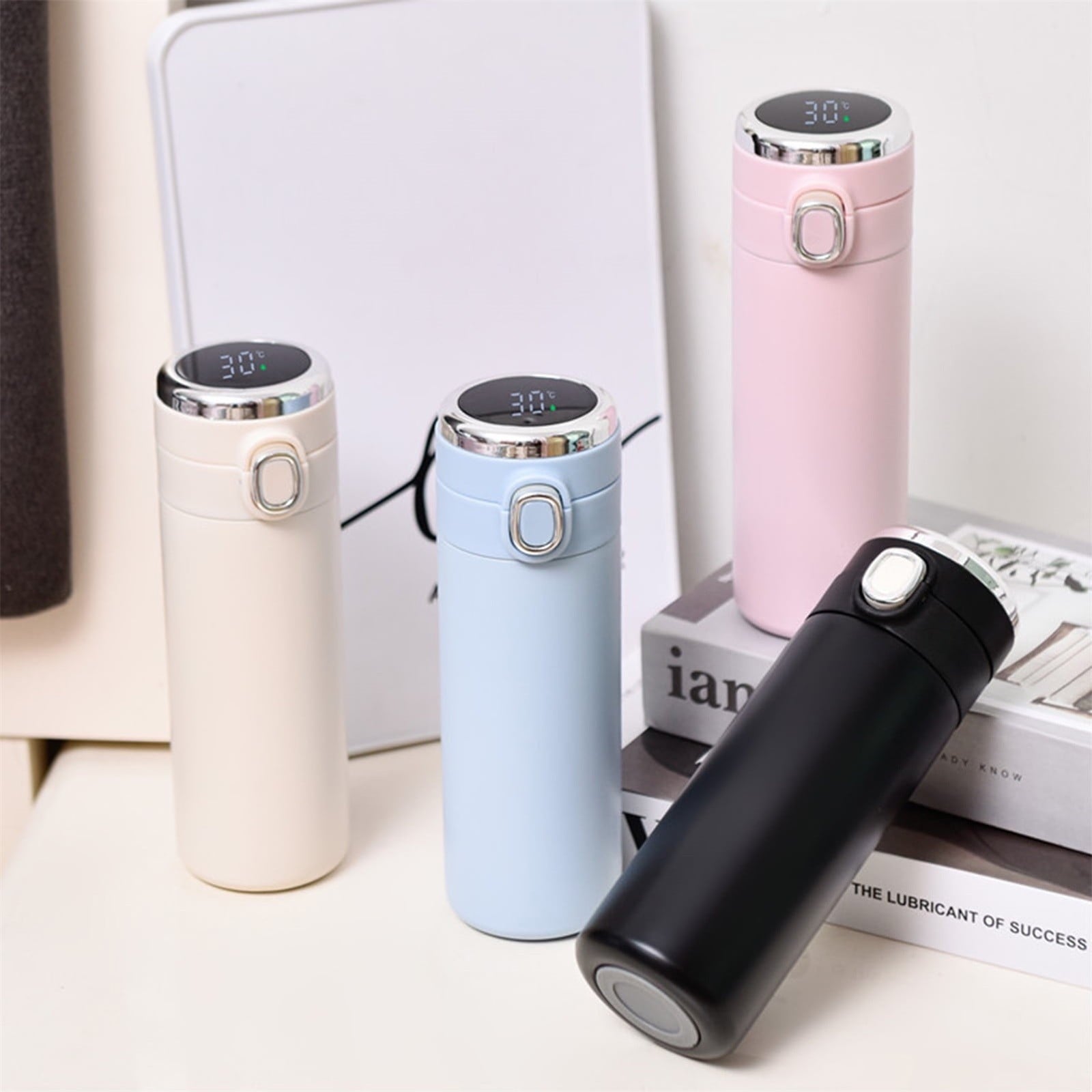 Stainless Steel Insulation Cup Cute Mini Portable Children Student Water Bottle Coffee Travel Mug LED Temperature Display Double Walled Vacuum Long Lasting Insulation - 3WJL