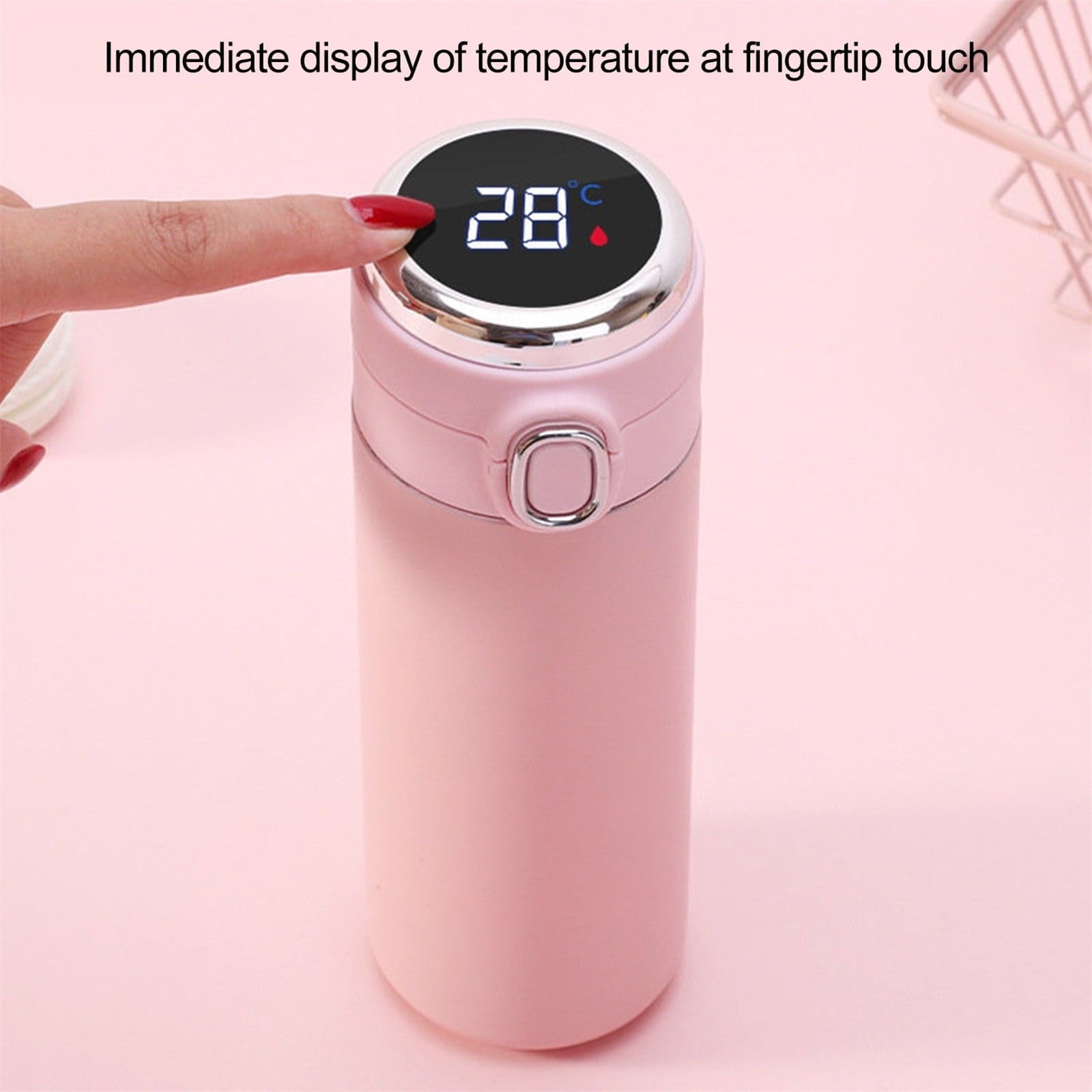 Stainless Steel Insulation Cup Cute Mini Portable Children Student Water Bottle Coffee Travel Mug LED Temperature Display Double Walled Vacuum Long Lasting Insulation - 3WJL