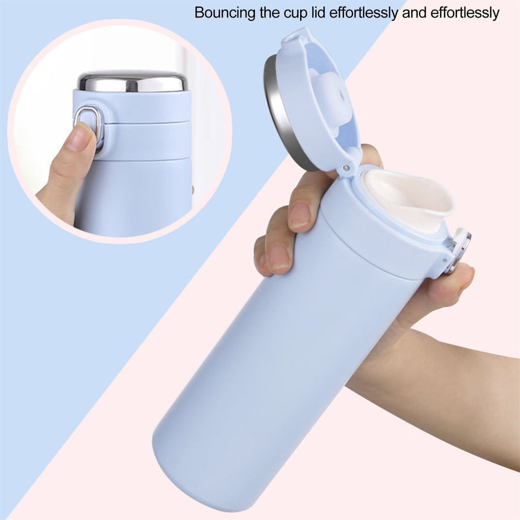 Stainless Steel Insulation Cup Cute Mini Portable Children Student Water Bottle Coffee Travel Mug LED Temperature Display Double Walled Vacuum Long Lasting Insulation - 3WJL