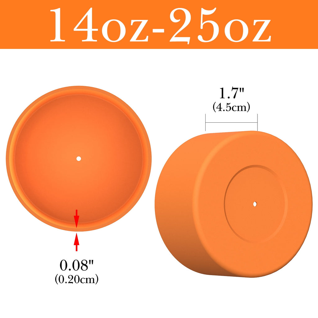 Linkidea 2 Pack Water Bottle Boot Compatible with CamelBak Eddy+20oz/25oz, Chute Mag 20oz/25oz, Carry Cap, Silicone Anti-Slip Bottle Bottom Bumper Protector (Orange) - ZPDR