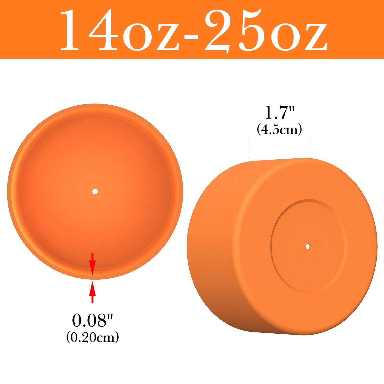 Linkidea 2 Pack Water Bottle Boot Compatible with CamelBak Eddy+20oz/25oz, Chute Mag 20oz/25oz, Carry Cap, Silicone Anti-Slip Bottle Bottom Bumper Protector (Orange) - ZPDR