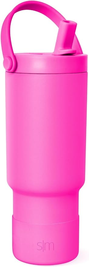 Simple Modern 24 fl oz Insulated Stainless Steel Trek Pivot Tumbler with Straw Lid and Top Handle|Seaside Blue - YYQZ