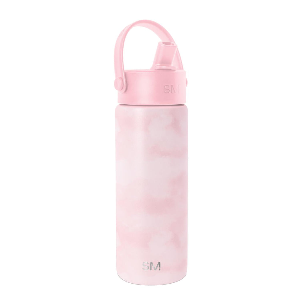 Simple Modern 18 fl oz Insulated Stainless Steel Summit Wide Mouth Water Bottle with Handle and Straw Lid|Black and White Checkmate - FHQ4