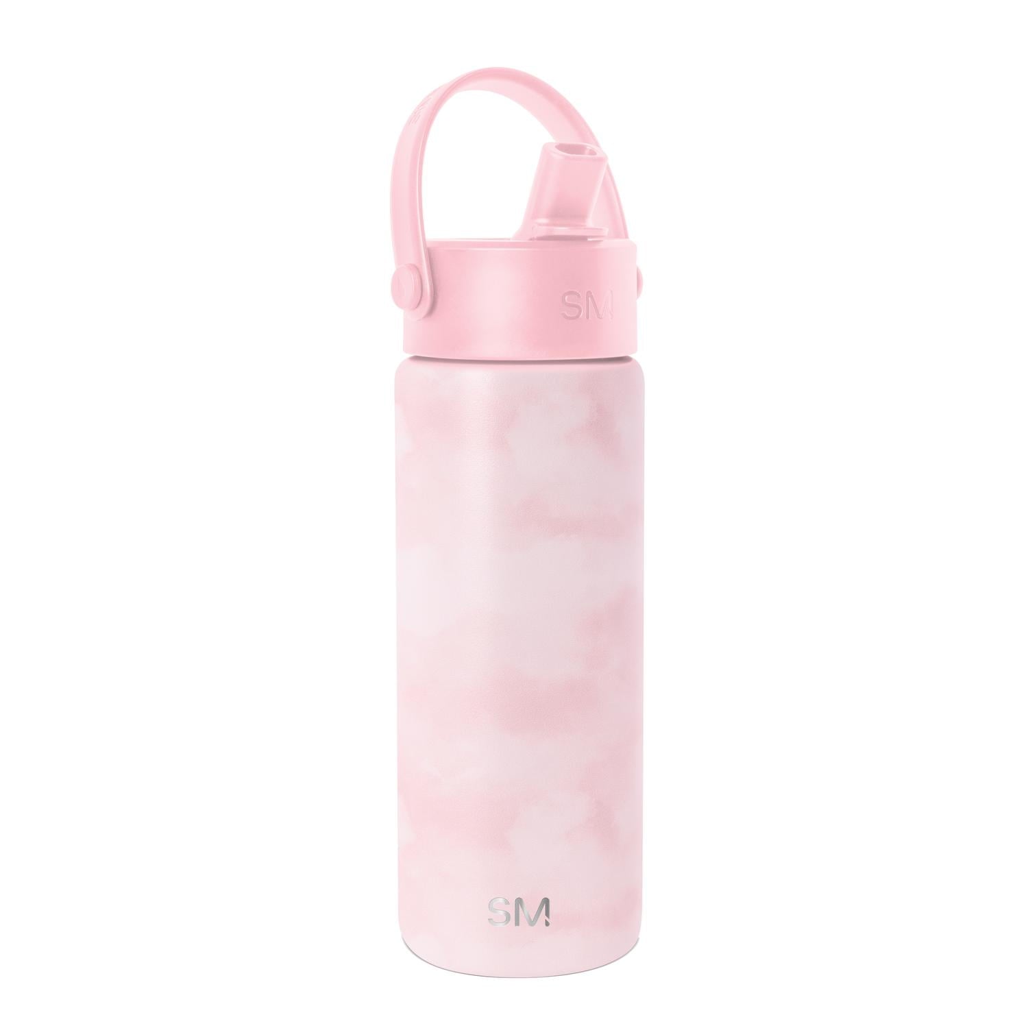 Simple Modern 18 fl oz Insulated Stainless Steel Summit Wide Mouth Water Bottle with Handle and Straw Lid|Black and White Checkmate - FHQ4